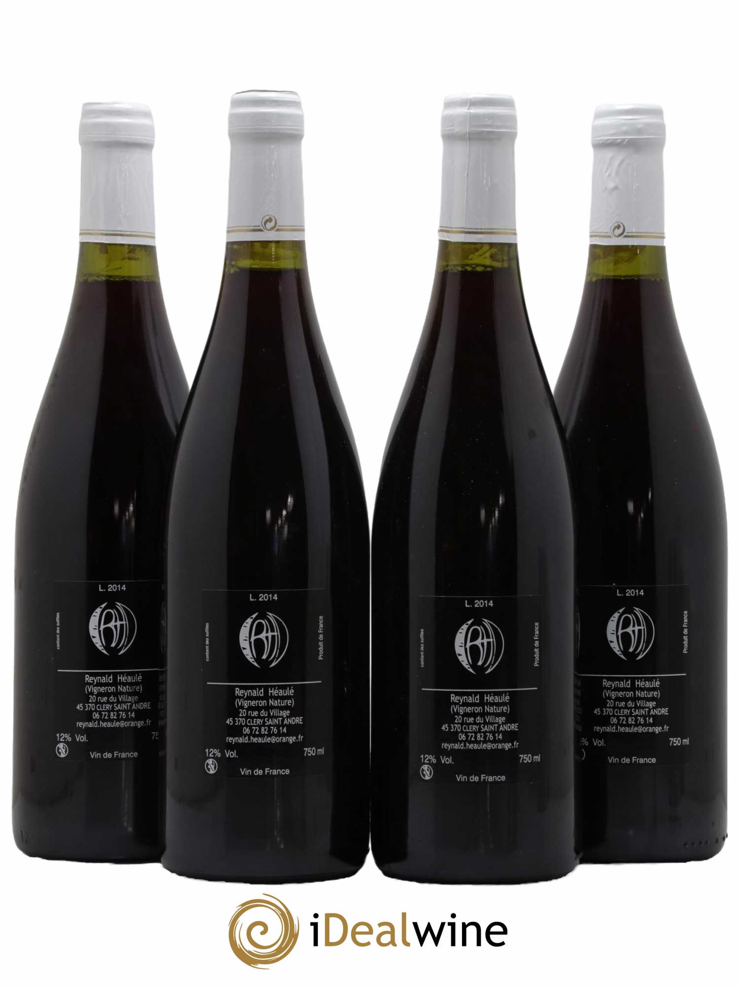 Vin de France Clos Belle-Croix Rive Droite Domaine Reynald Héaulé 2014 - Lot de 4 bouteilles - 1