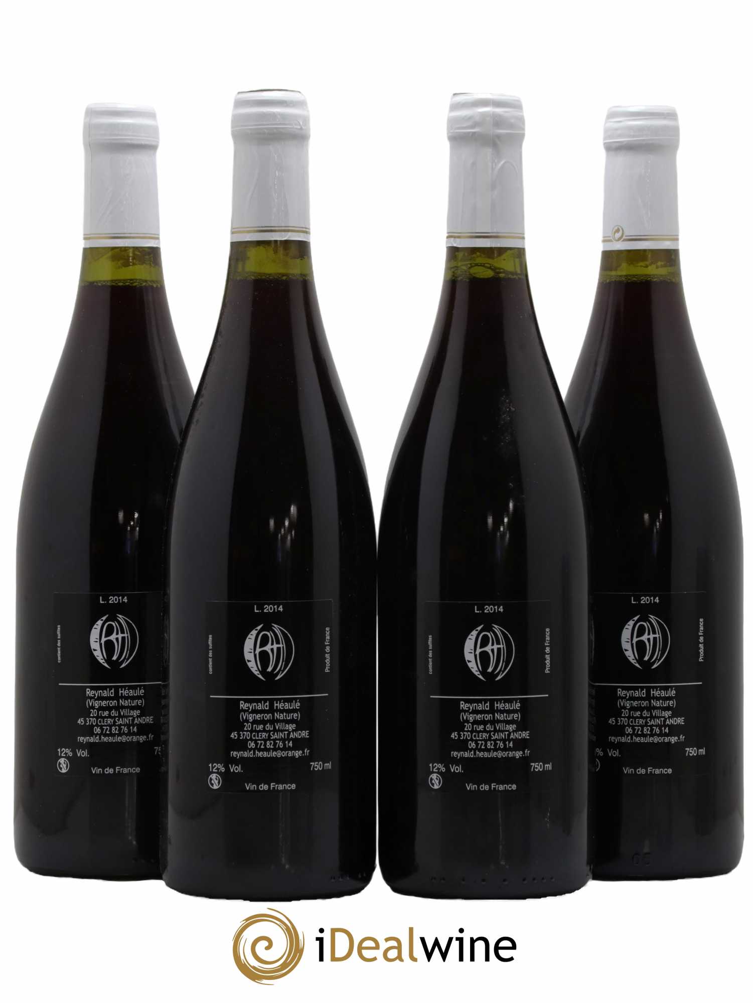 Vin de France Clos Belle-Croix Rive Droite Domaine Reynald Héaulé 2014 - Lot de 4 bouteilles - 1