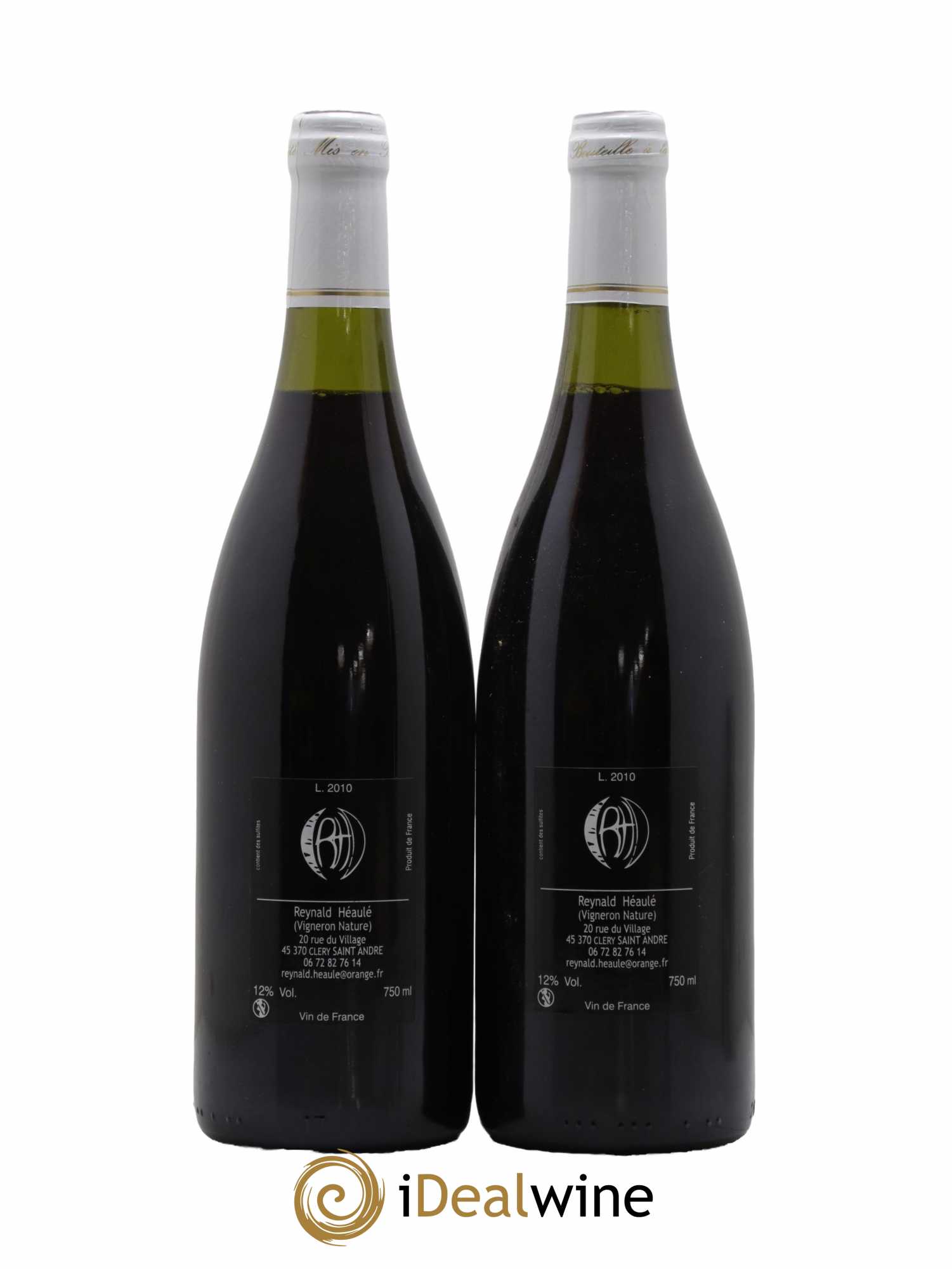 Vin de France Clos Belle-Croix Rive Droite Domaine Reynald Héaulé 2010 - Lot de 2 bouteilles - 1