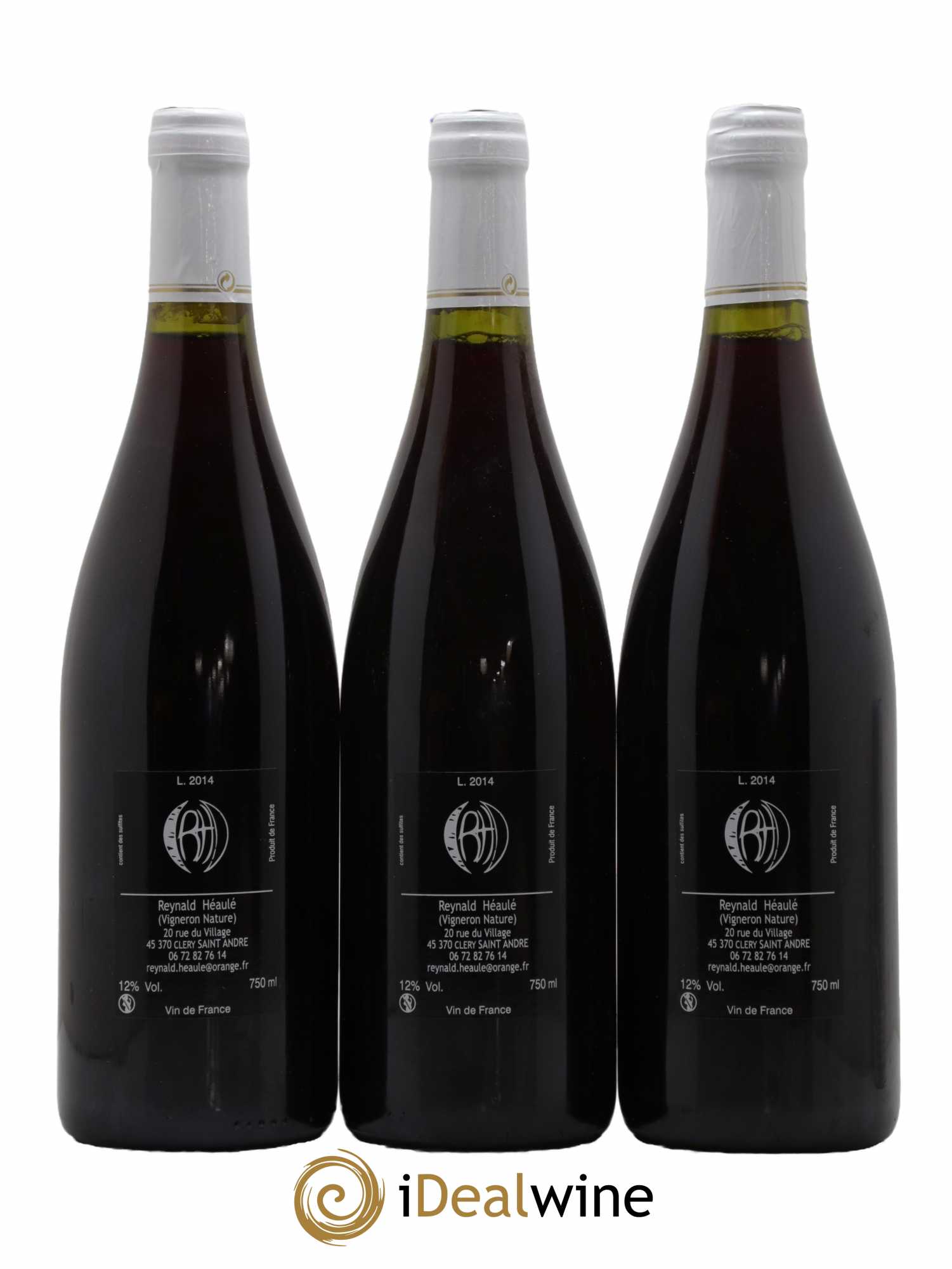 Vin de France Clos Belle-Croix Rive Droite Domaine Reynald Héaulé 2014 - Lot de 3 bouteilles - 1