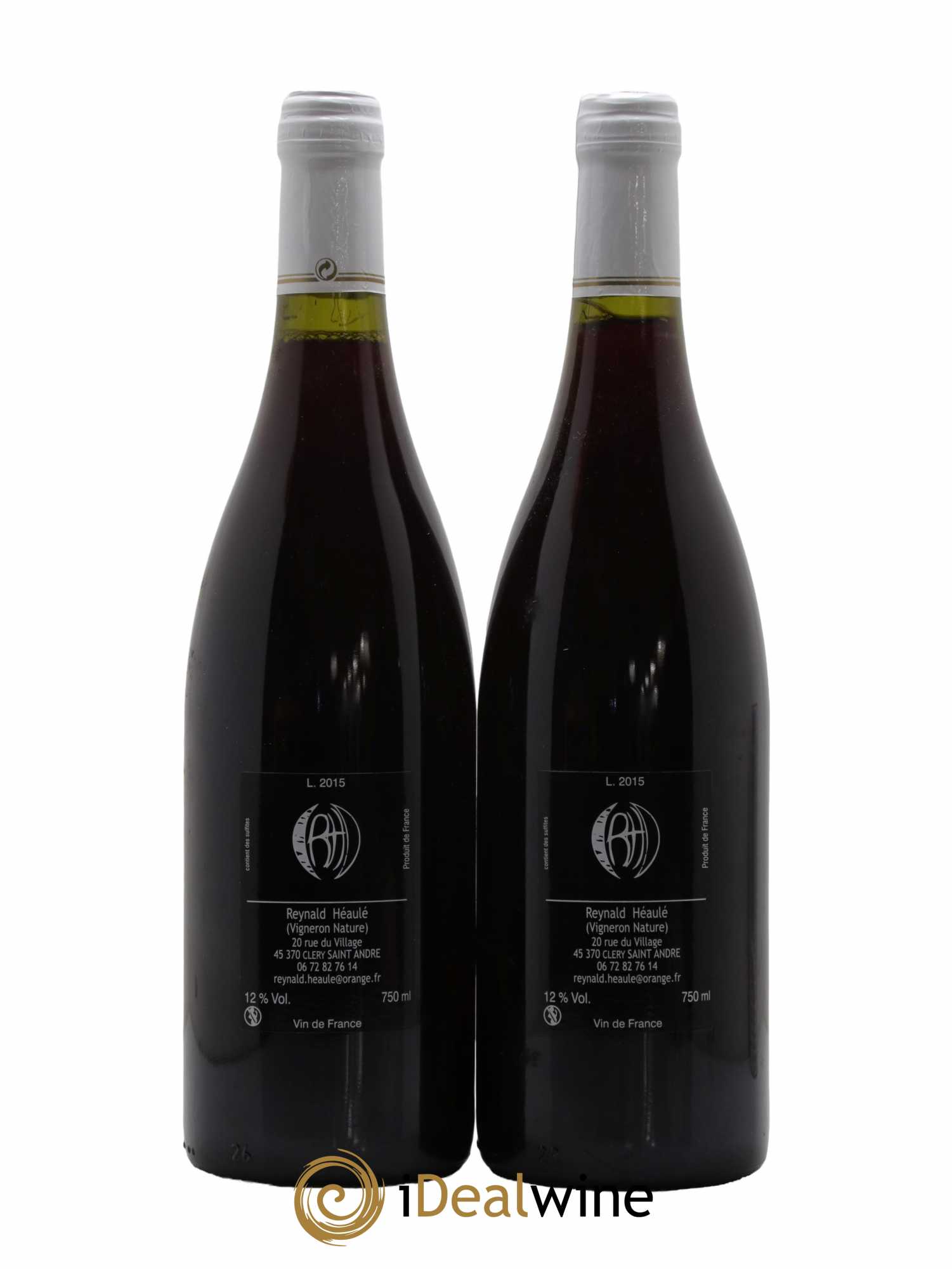 Vin de France Clos Belle-Croix Rive Droite Domaine Reynald Héaulé 2015 - Lot de 2 bouteilles - 1