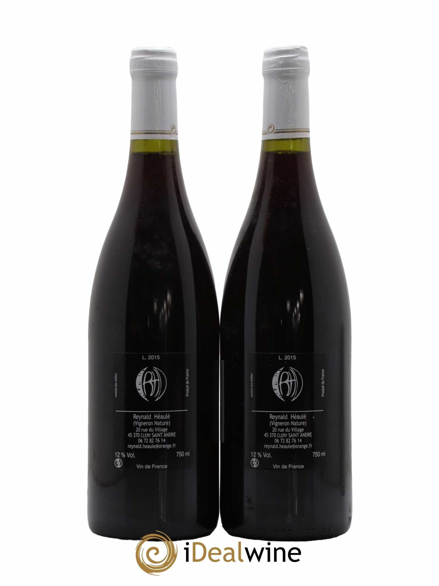 Vin de France Clos Belle-Croix Rive Droite Domaine Reynald Héaulé 2015 - Lot de 2 bouteilles - 1