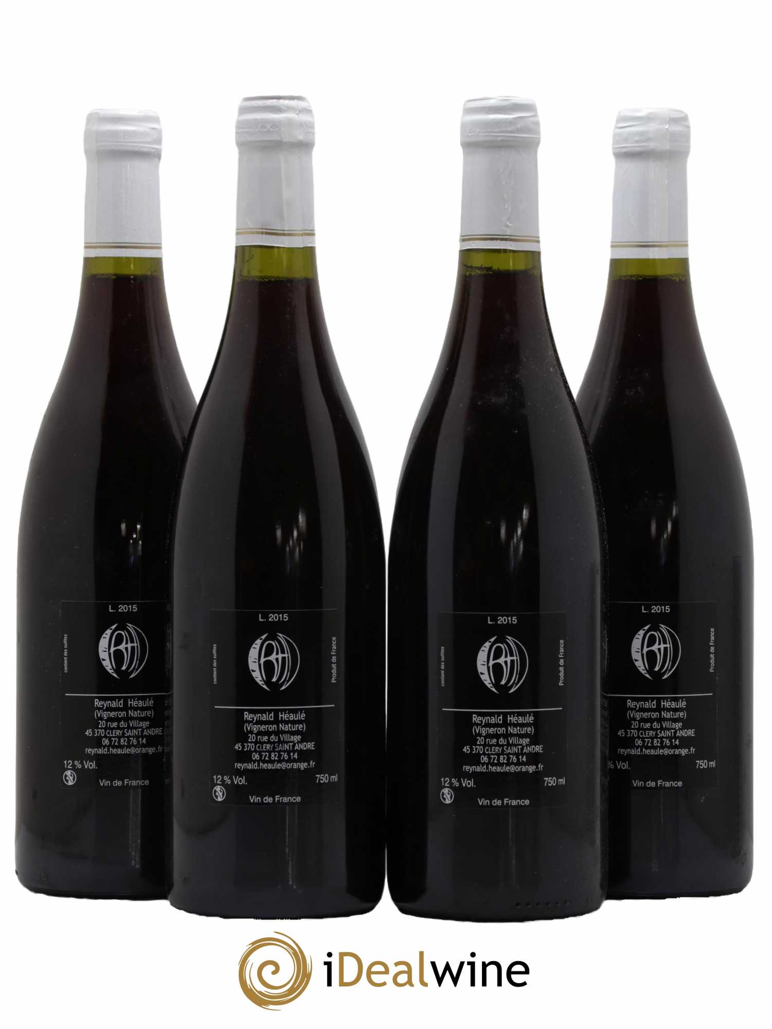 Vin de France Clos Belle-Croix Rive Droite Domaine Reynald Héaulé 2015 - Lot de 4 bouteilles - 1