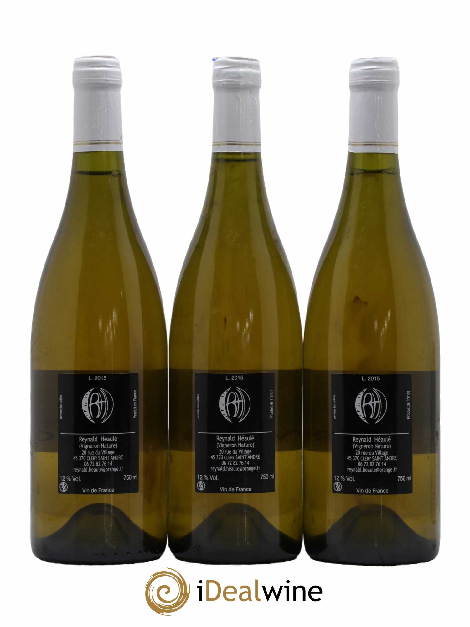 Vin de France Clos Belle-Croix Rive Droite Domaine Reynald Héaulé 2015 - Lot de 3 bouteilles - 1
