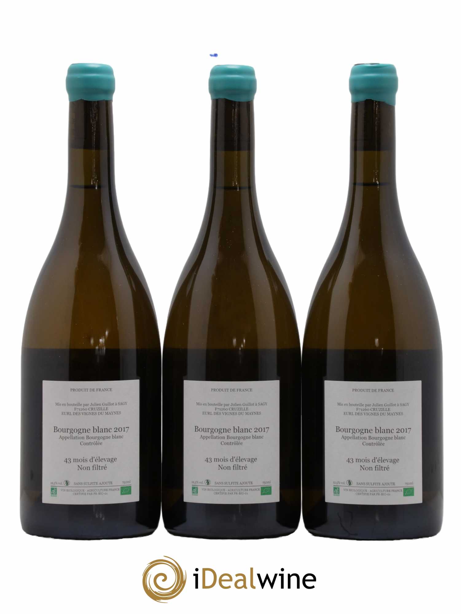 Bourgogne Léandre l'Homme Lion Les Vignes du Maynes 2017 - Lot de 3 bouteilles - 1