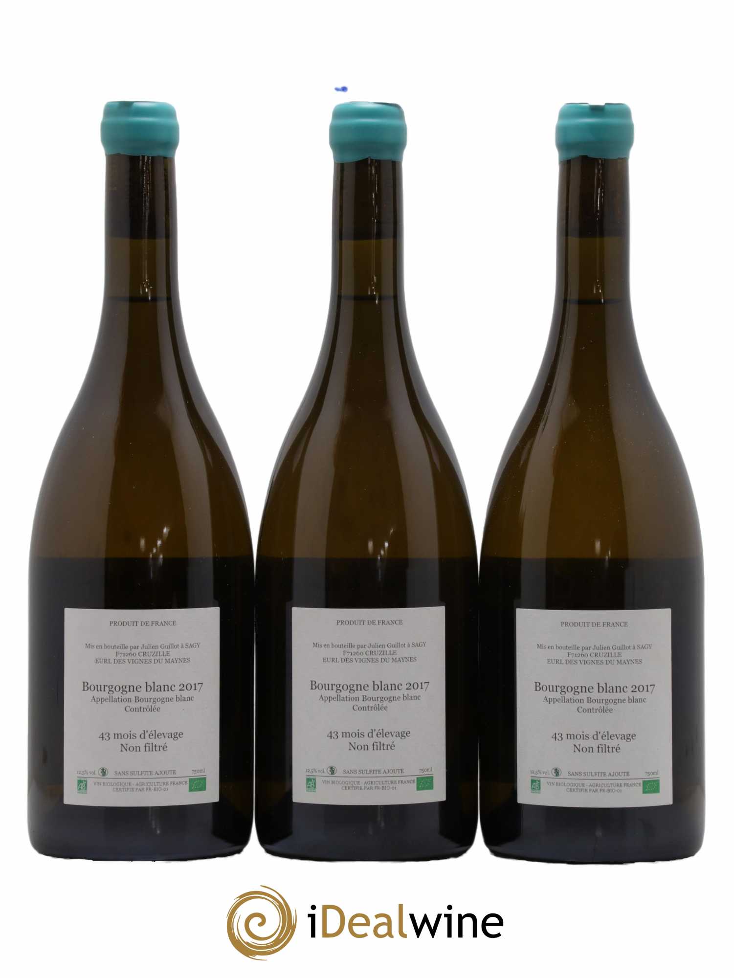 Bourgogne Léandre l'Homme Lion Les Vignes du Maynes 2017 - Lot de 3 bouteilles - 1