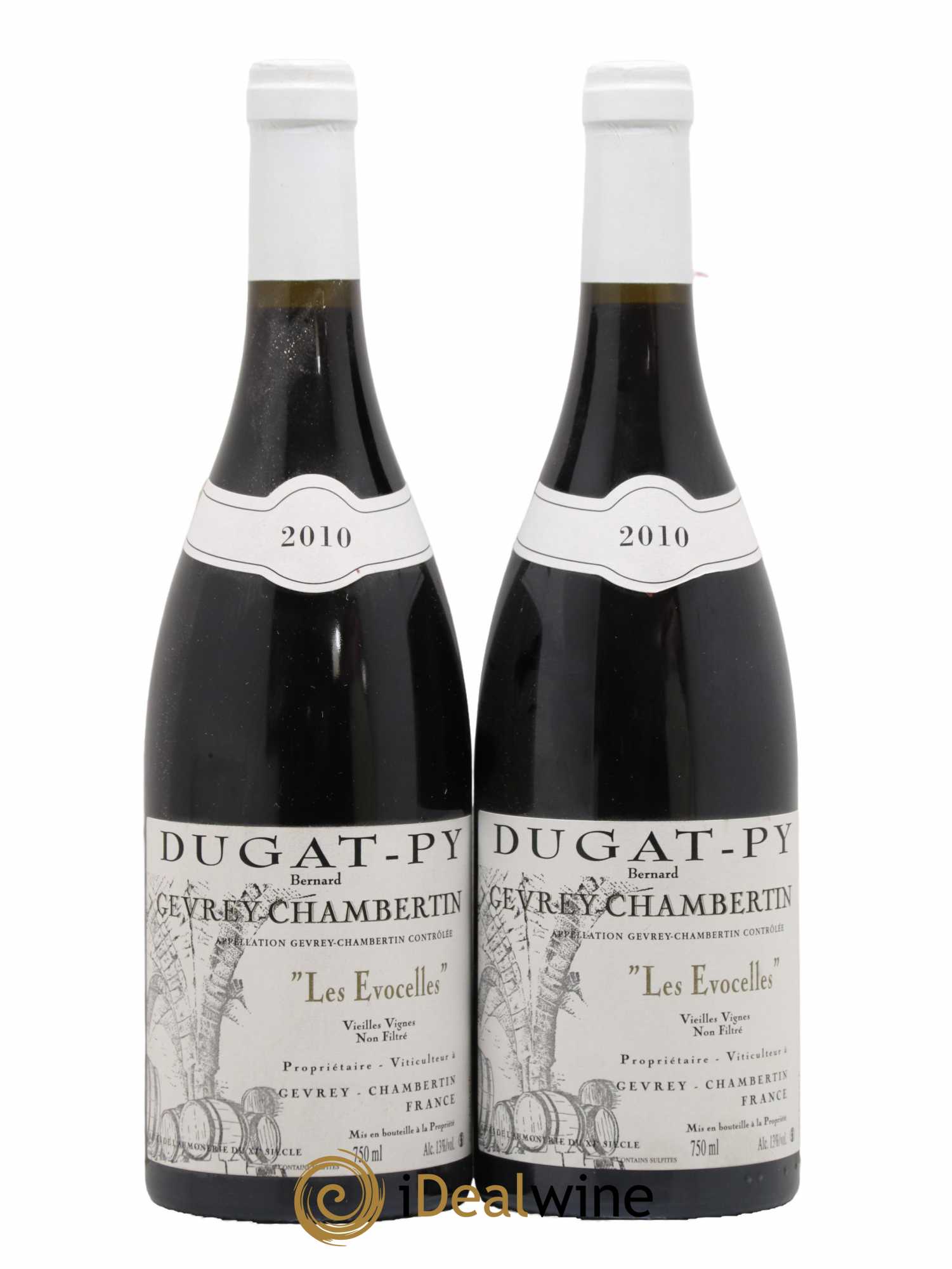 Gevrey-Chambertin Les Evocelles Vieilles Vignes Dugat-Py 2010 - Lot de 2 bouteilles - 0