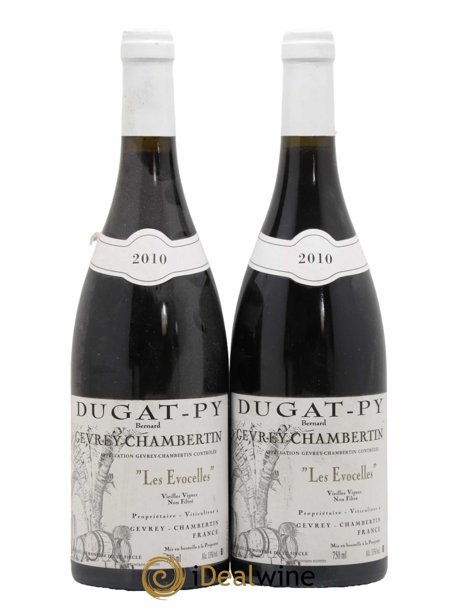 Gevrey-Chambertin Les Evocelles Vieilles Vignes Dugat-Py 2010 - Lot de 2 bouteilles - 0