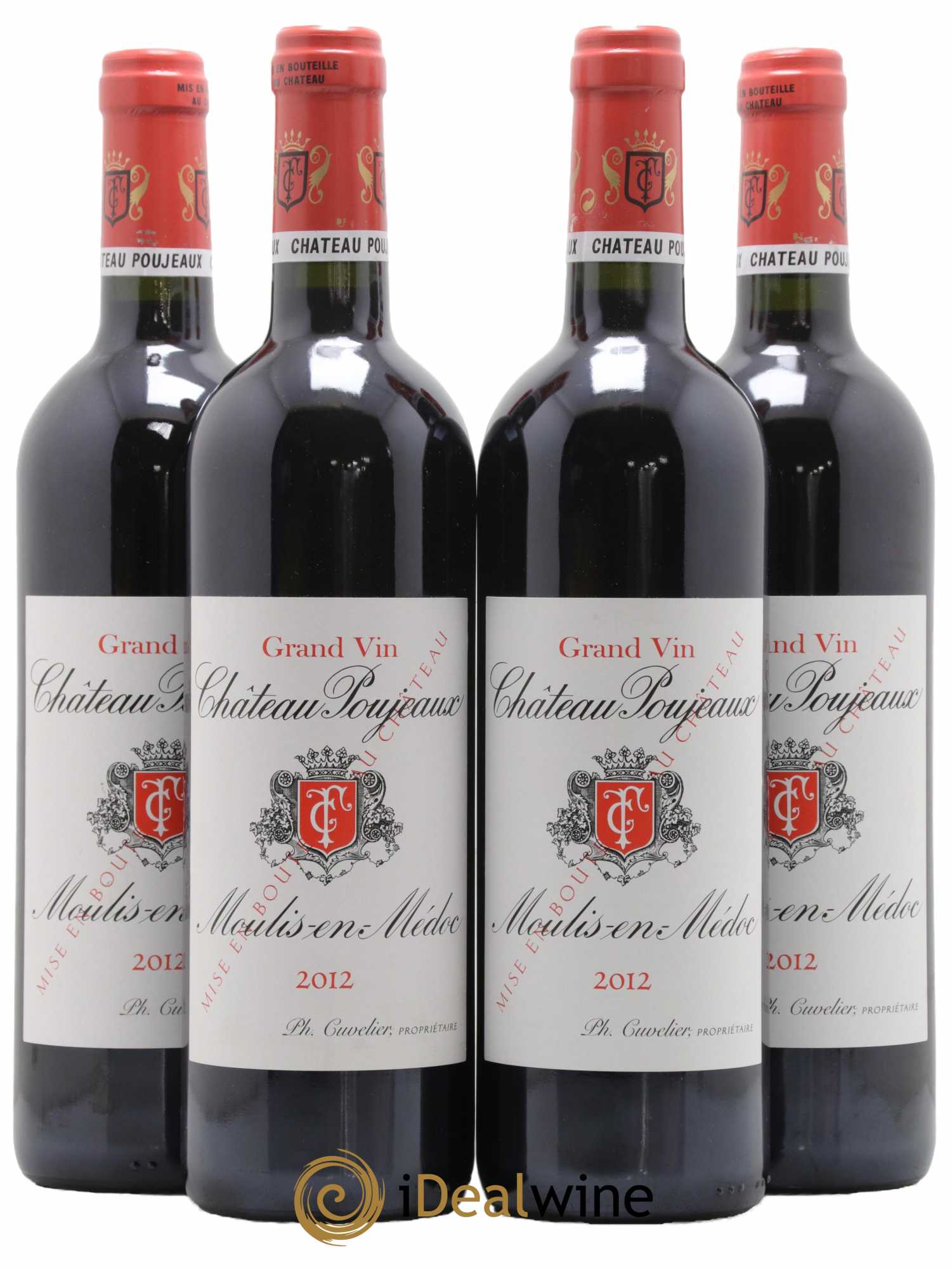 Château Poujeaux 2012 - Lot de 4 bouteilles - 0
