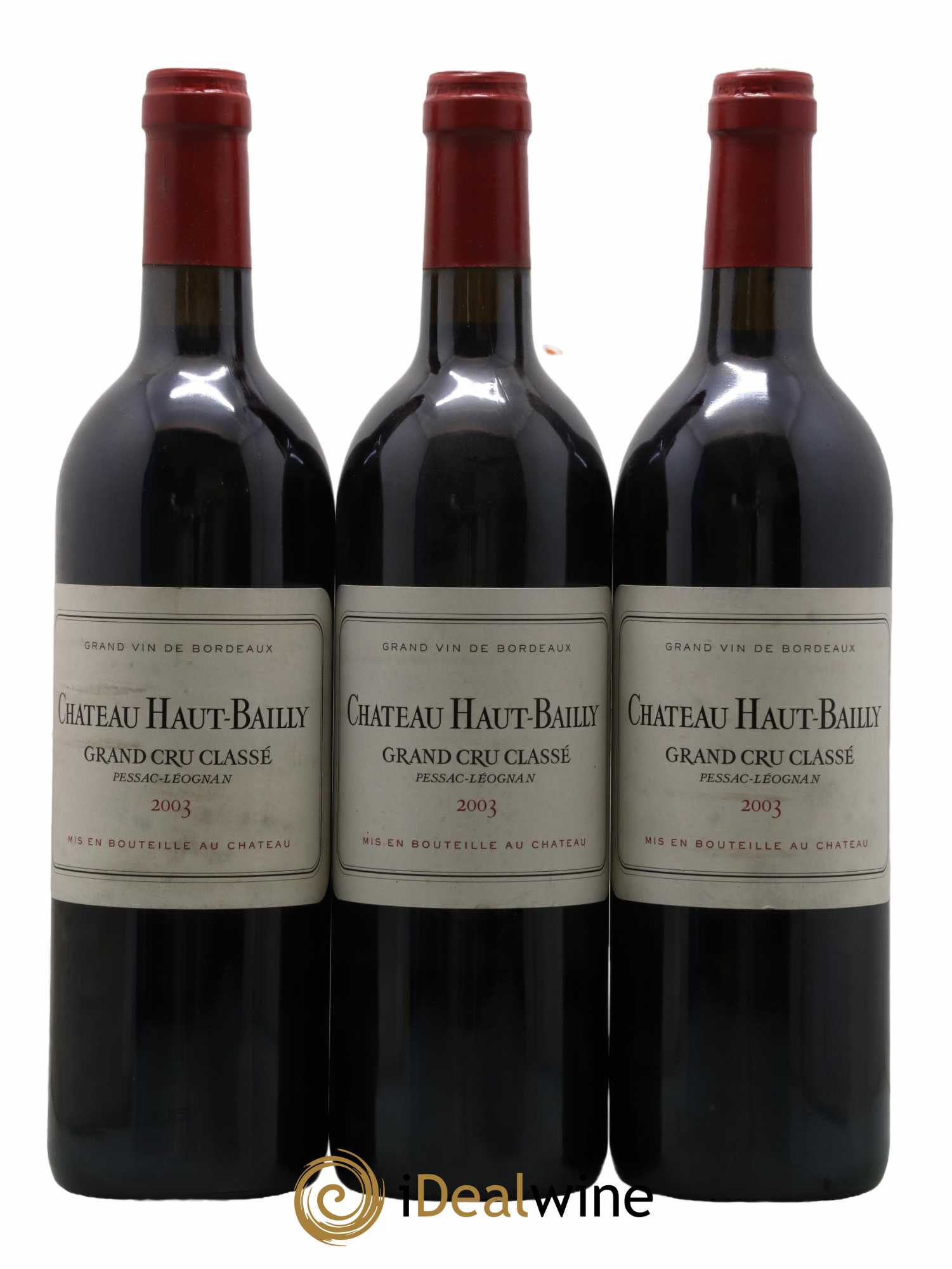 Château Haut-Bailly Cru Classé de Graves 2003 - Lot de 3 bouteilles - 0