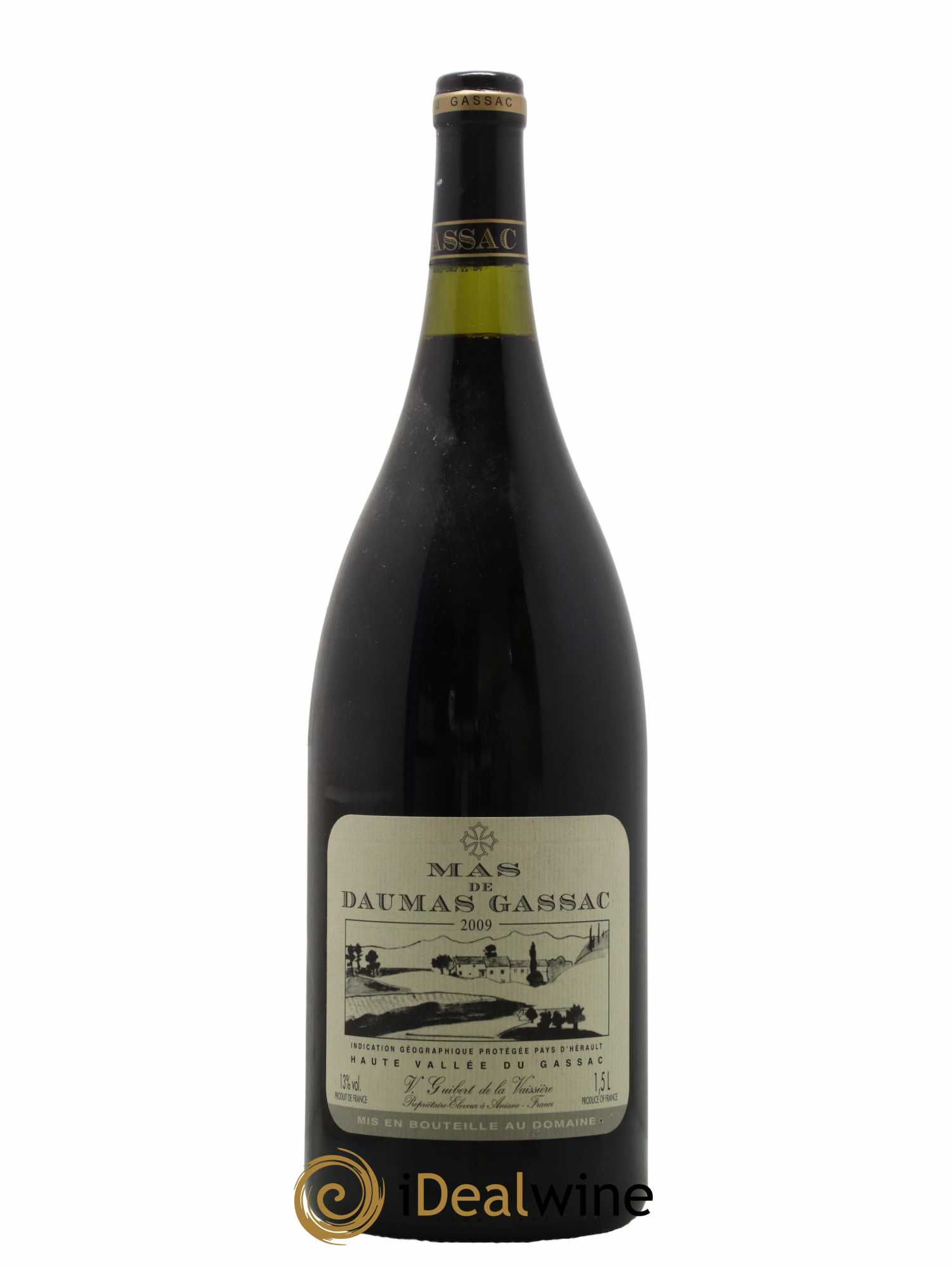 Saint-Guilhem-le-Désert - Cité d'Aniane Mas Daumas Gassac Famille Guibert de La Vaissière 2009 - Lot de 1 magnum - 0
