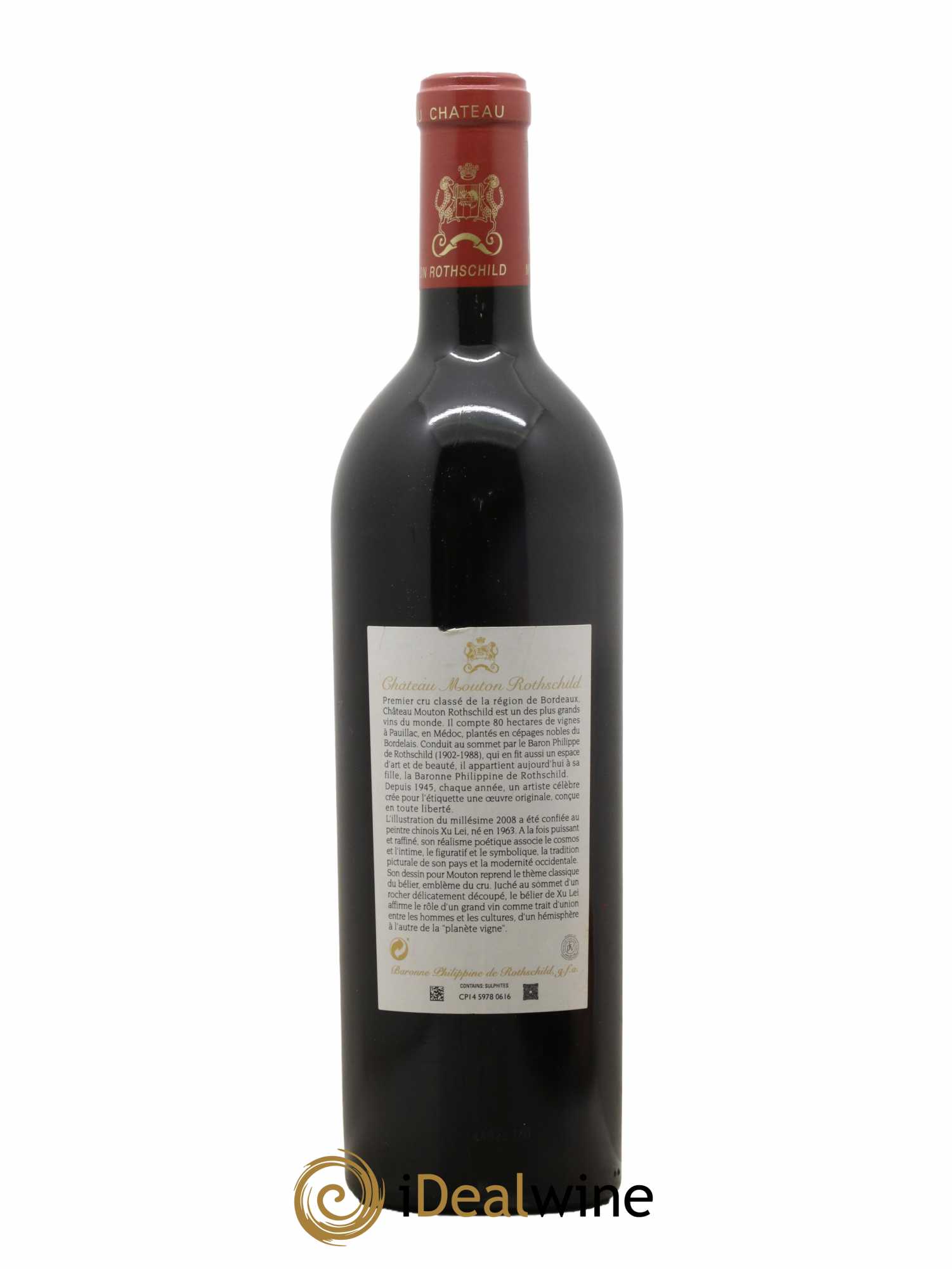 Château Mouton Rothschild 1er Grand Cru Classé 2008 - Lot de 1 bouteille - 1
