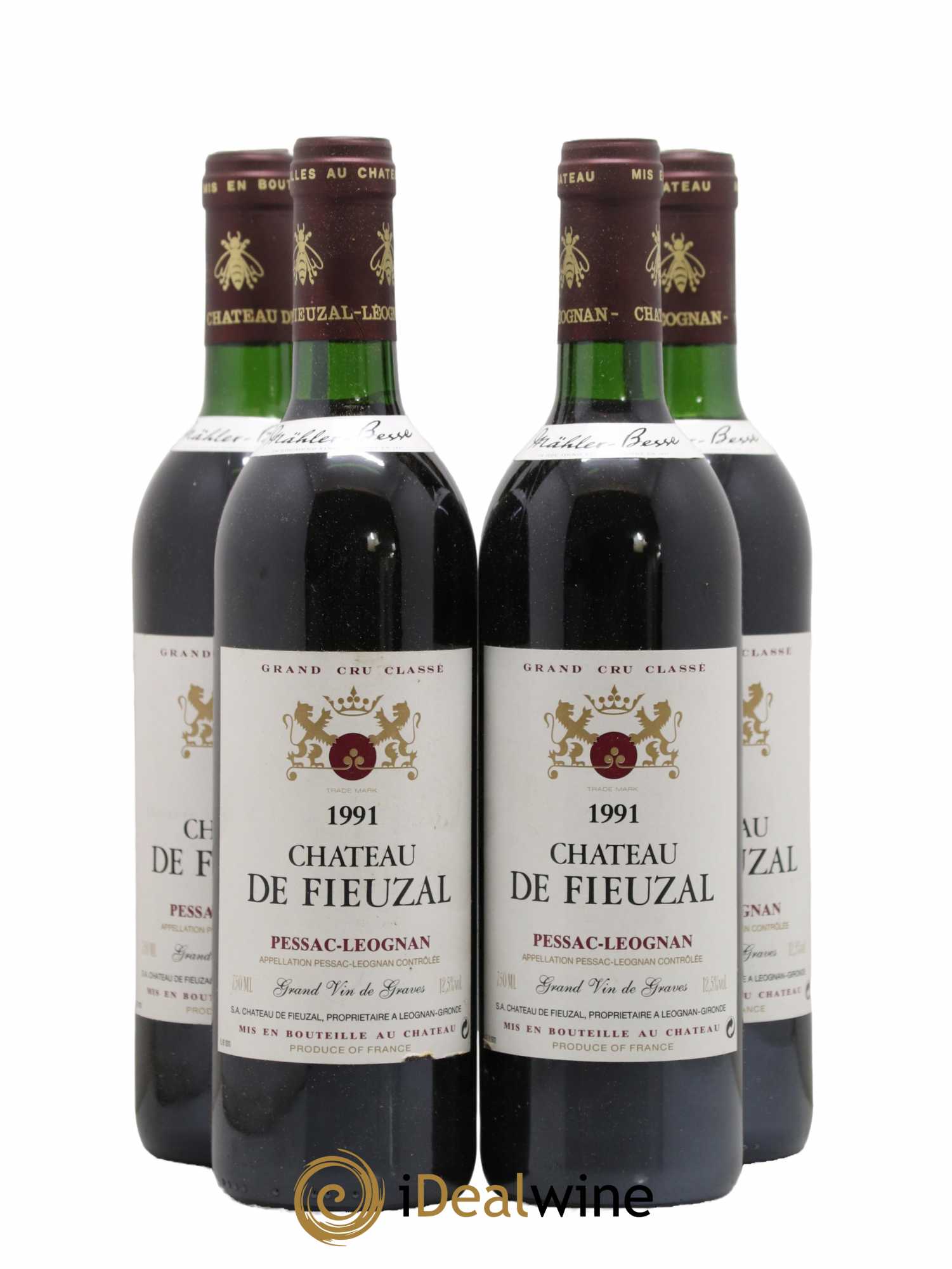 Château de Fieuzal Cru Classé de Graves 1991 - Lot de 4 bouteilles - 0