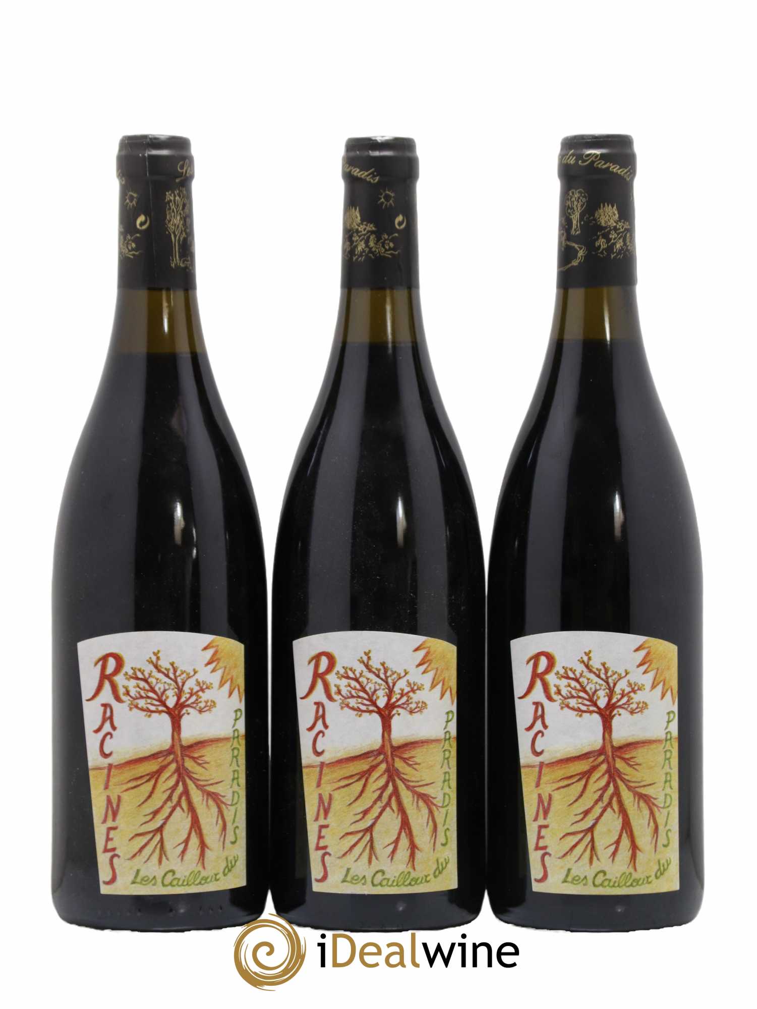 Vin de France Racines Les Cailloux du Paradis - Claude Courtois 2004 - Lot de 3 bouteilles - 0