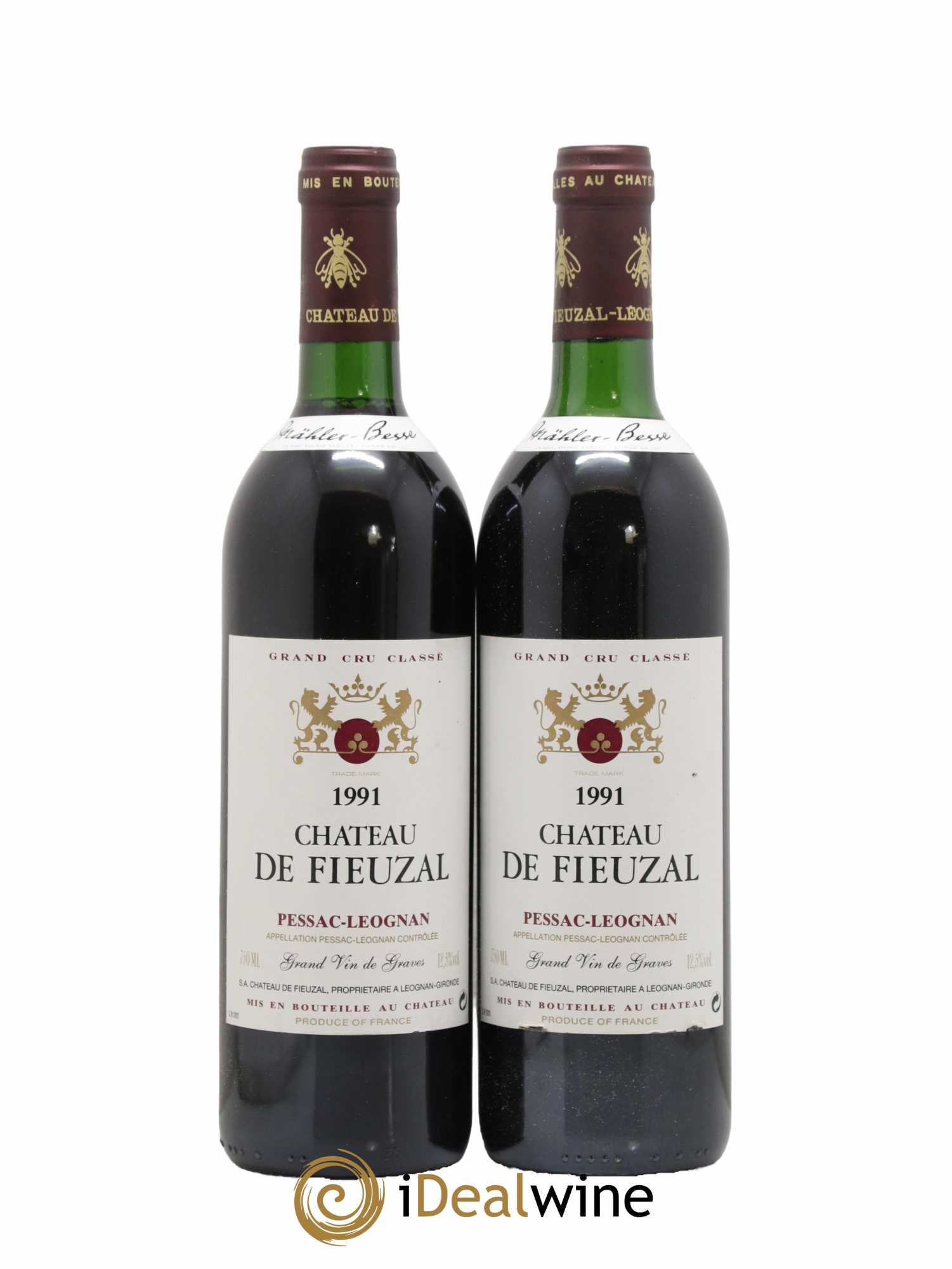 Château de Fieuzal Cru Classé de Graves 1991 - Lot de 2 bouteilles - 0