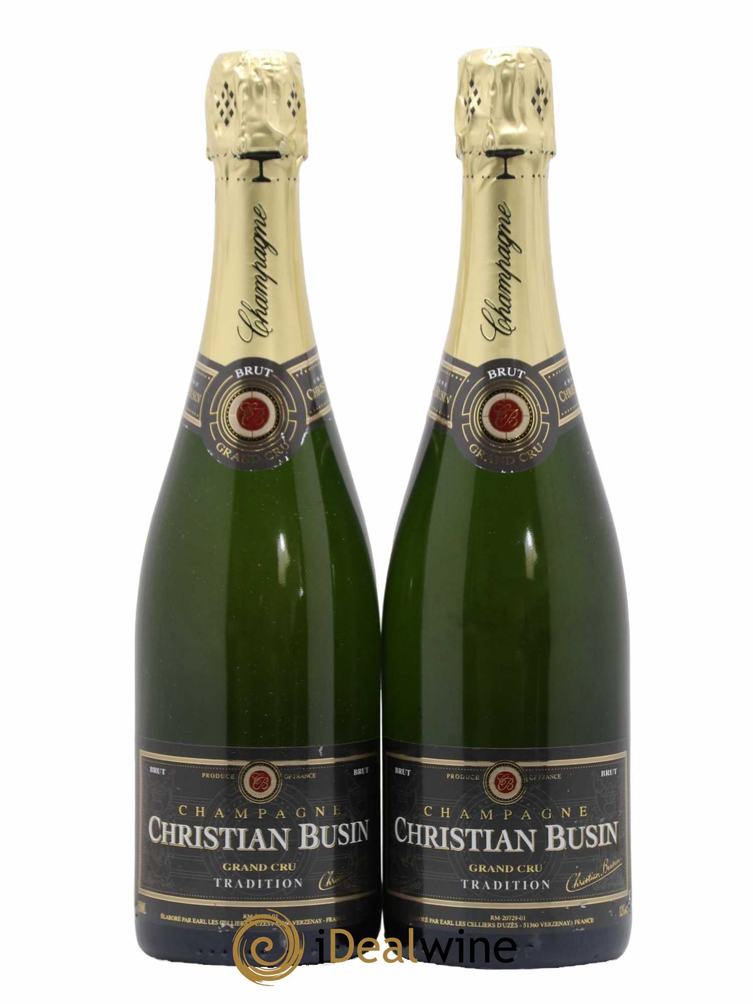 Champagne Brut Tradition Christian Busin - Lot de 2 bouteilles - 0