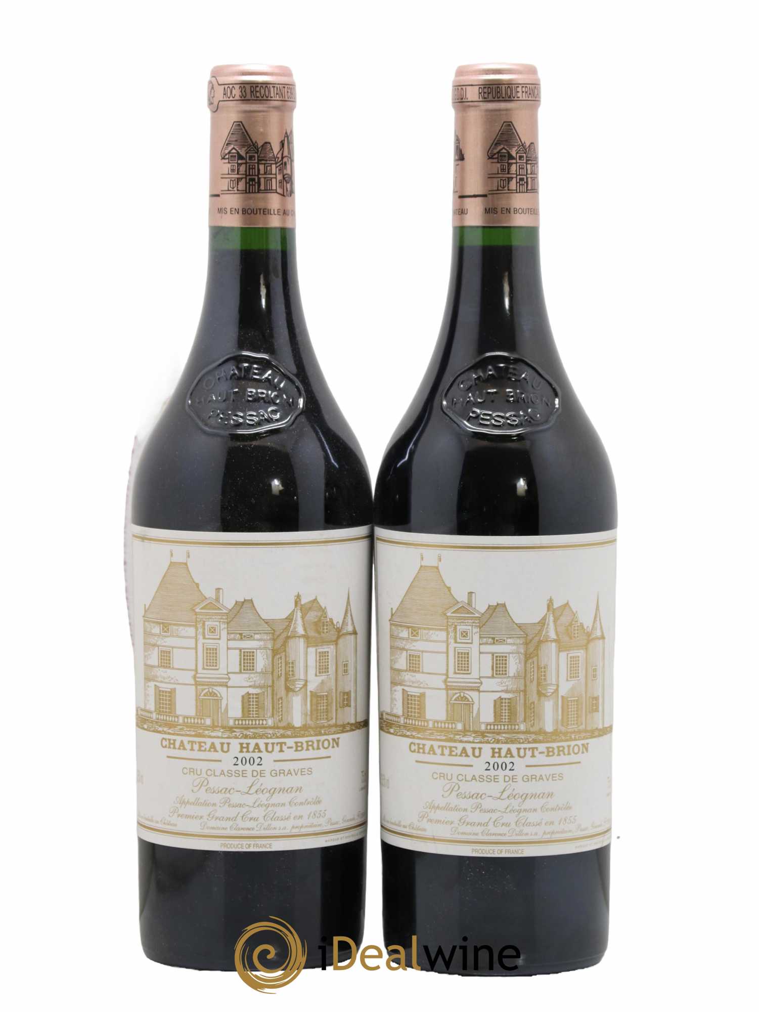 Château Haut Brion 1er Grand Cru Classé 2002 - Lot de 2 bouteilles - 0
