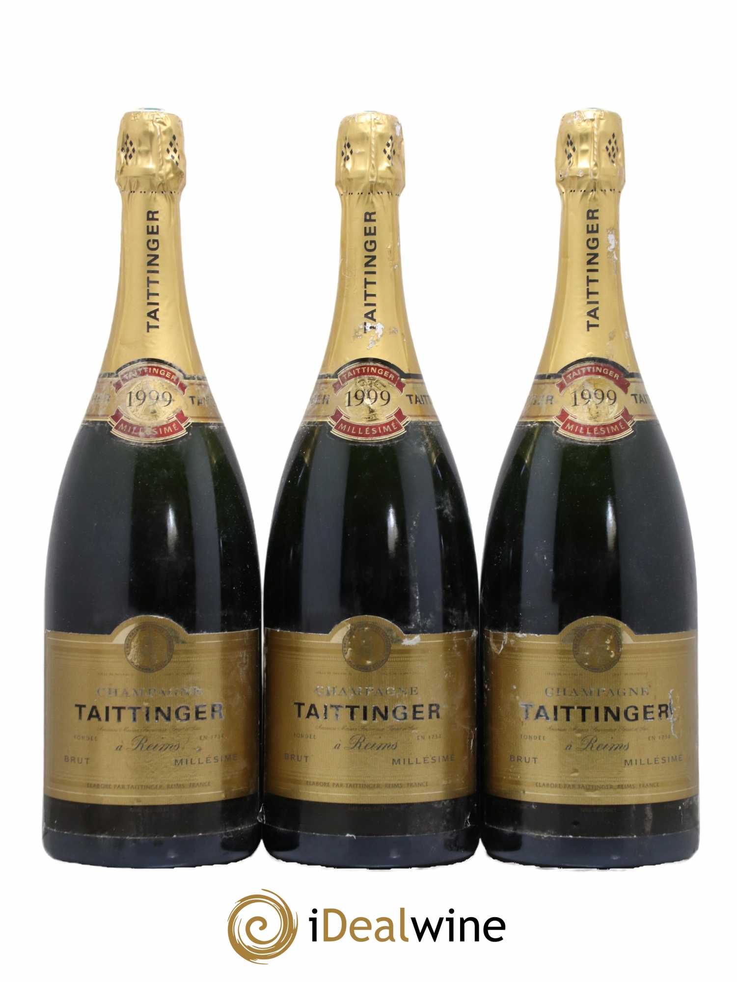 Brut Réserve Taittinger 1999 - Lot de 3 magnums - 0