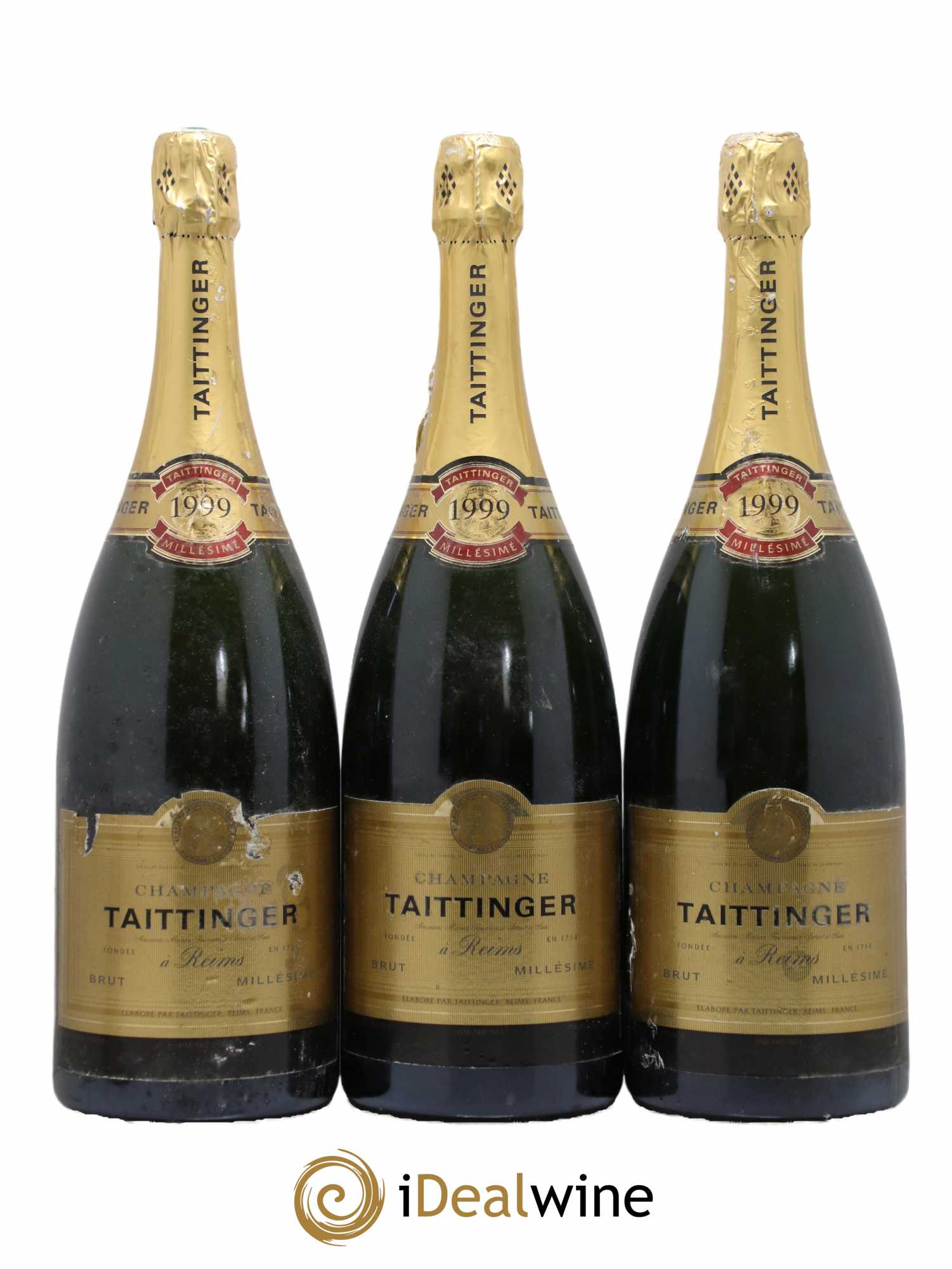Brut Réserve Taittinger 1999 - Posten von 3 Magnum - 0