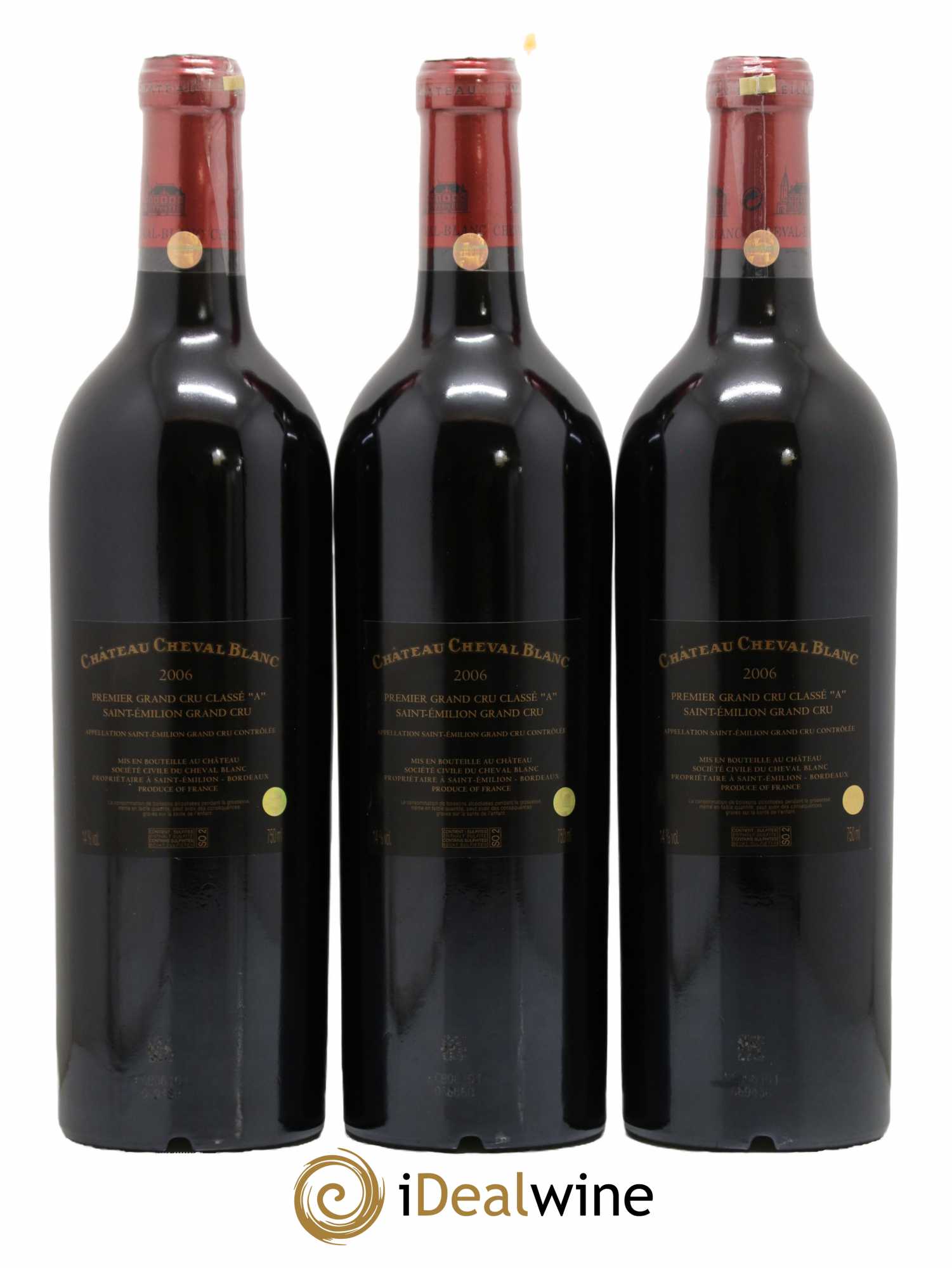 Château Cheval Blanc 1er Grand Cru Classé A 2006 - Lot de 3 bouteilles - 1
