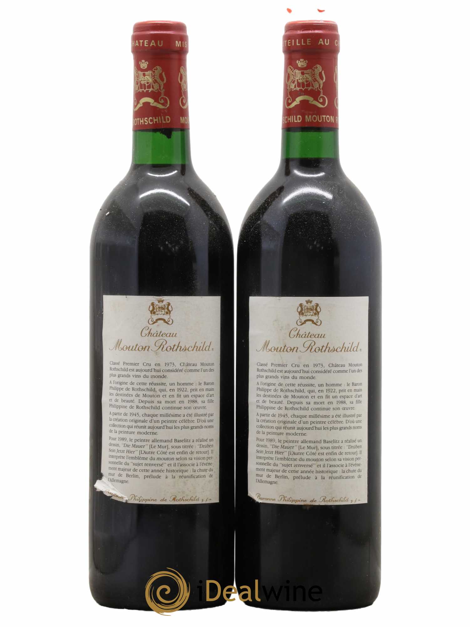 Château Mouton Rothschild 1er Grand Cru Classé 1989 - Posten von 2 Flaschen - 1