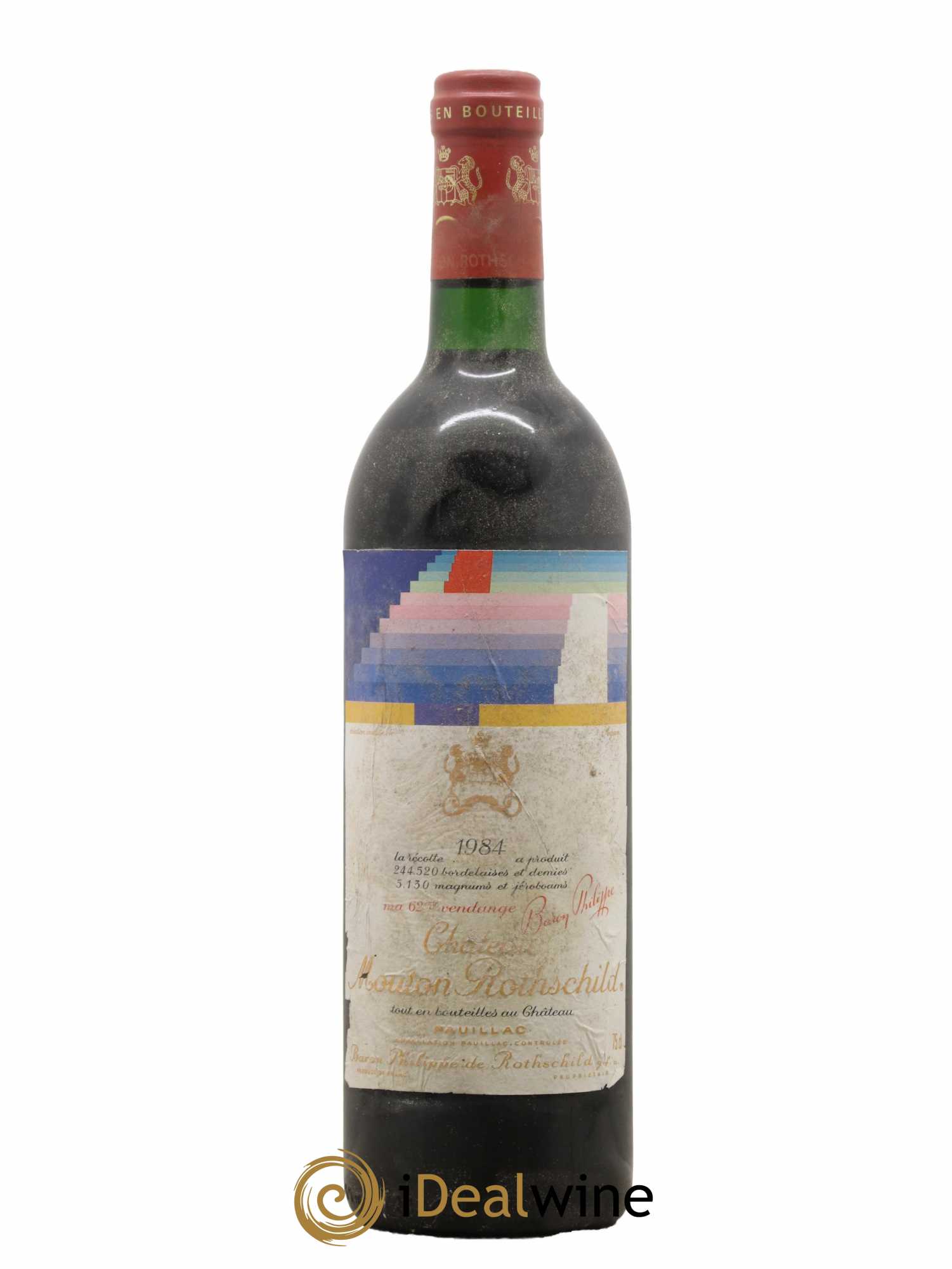 Château Mouton Rothschild 1er Grand Cru Classé 1984 - Lot de 1 bouteille - 0