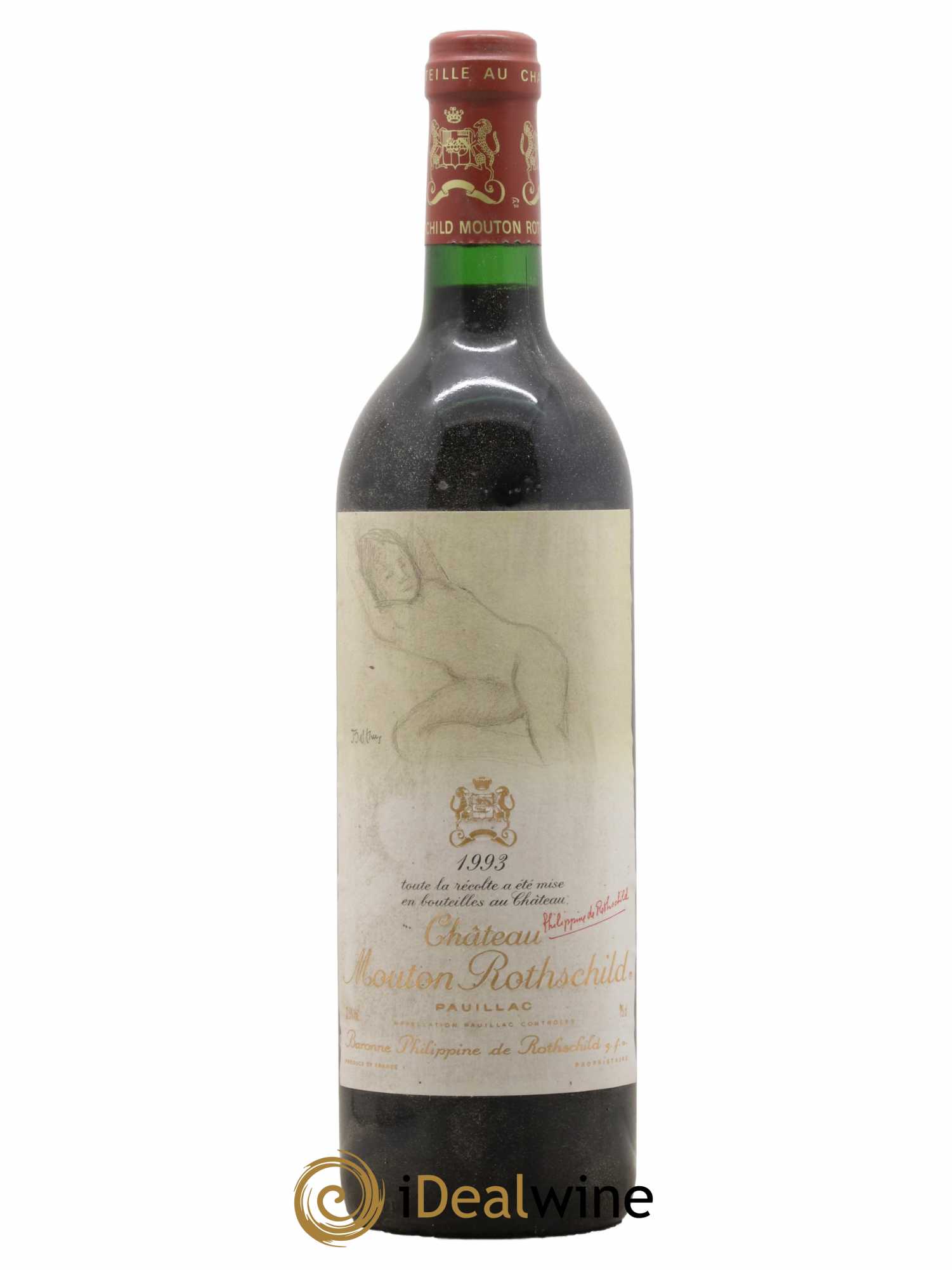 Château Mouton Rothschild 1er Grand Cru Classé 1993 - Lot de 1 bouteille - 0