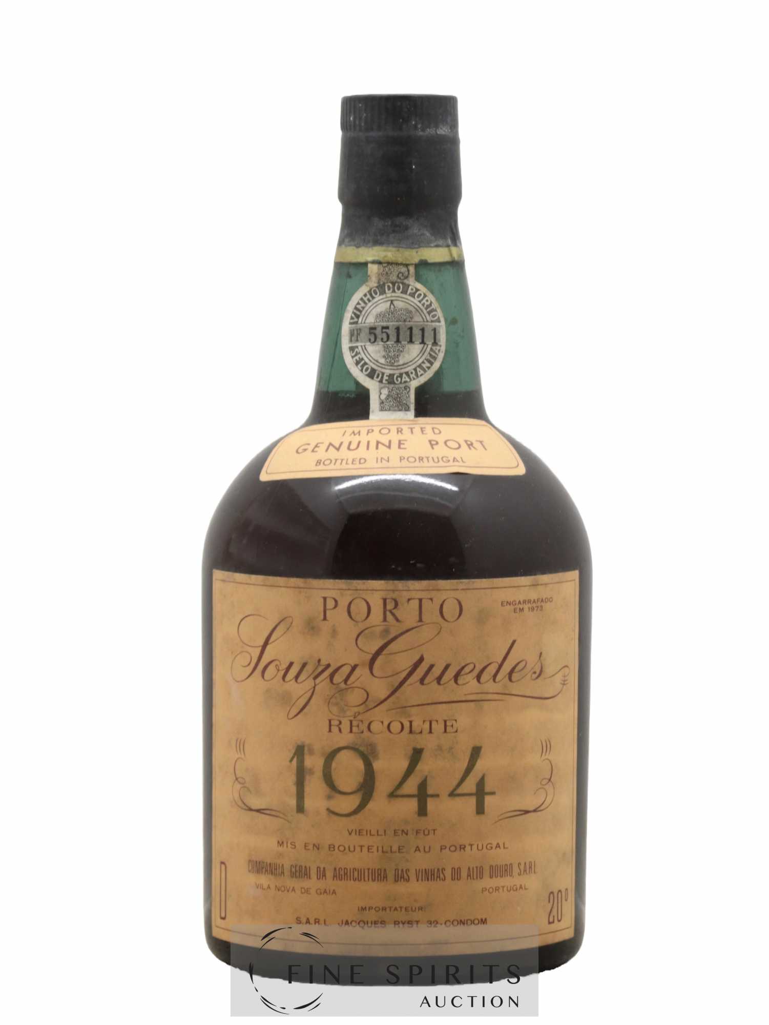 Porto Souza Guedes 1944 - Lot de 1 bouteille - 0