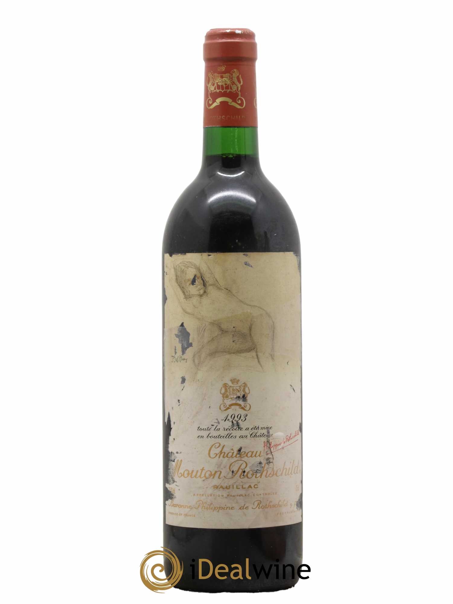 Château Mouton Rothschild 1er Grand Cru Classé 1993 - Lot de 1 bouteille - 0