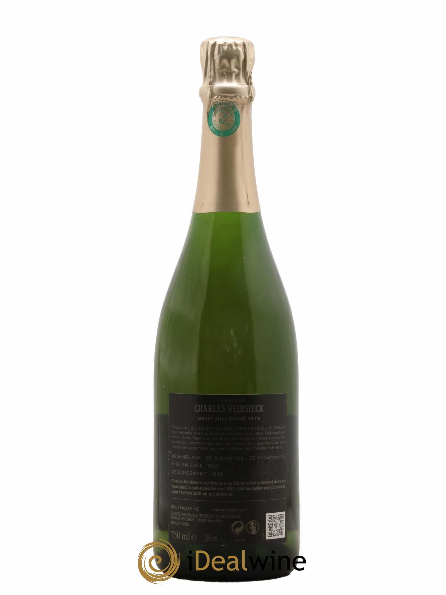 Collection Crayères Charles Heidsieck Disgorged in 1999 1979 - Lot of 1 bottle - 2