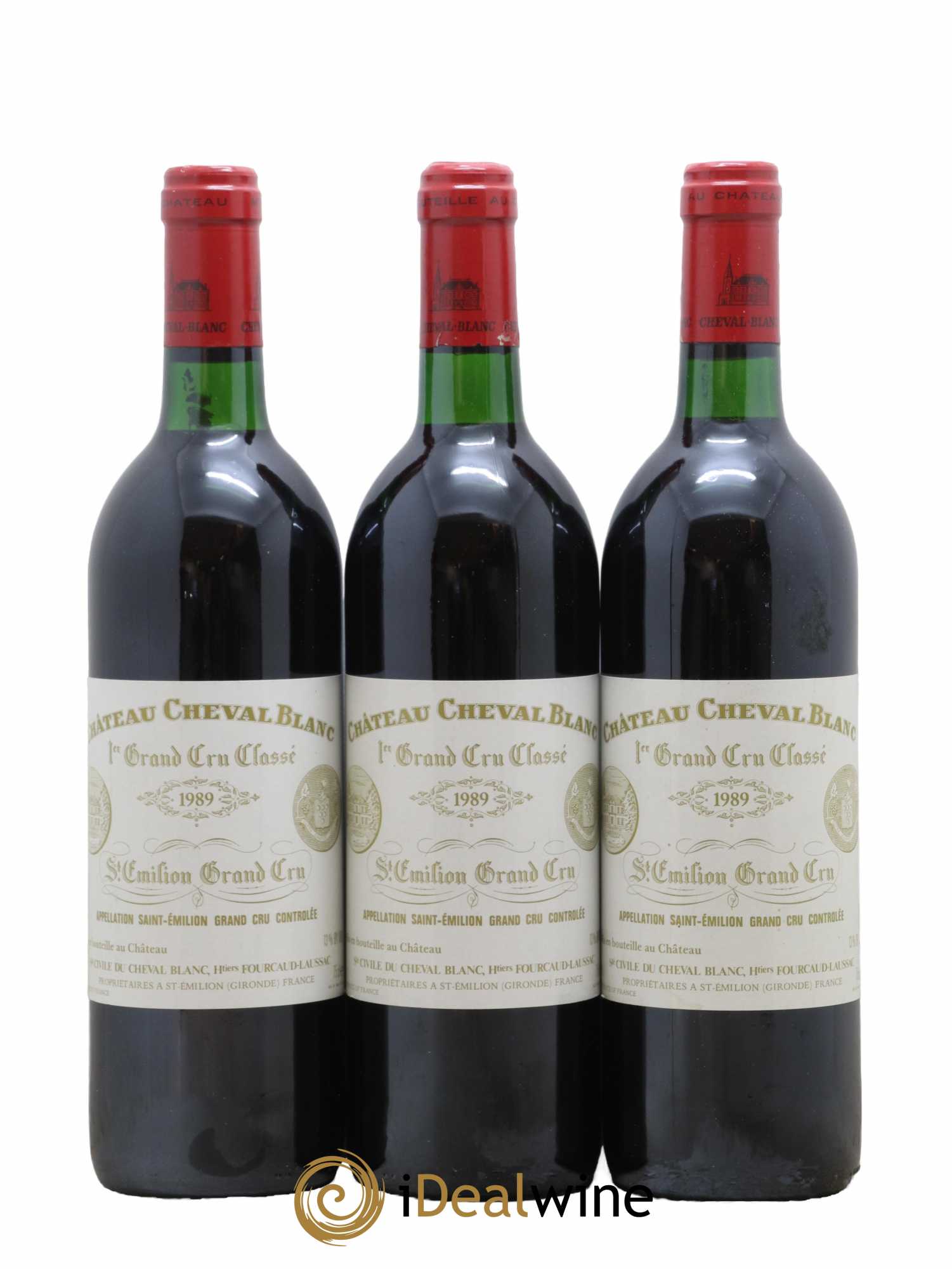 Château Cheval Blanc 1er Grand Cru Classé A 1989 - Lot de 3 bouteilles - 0