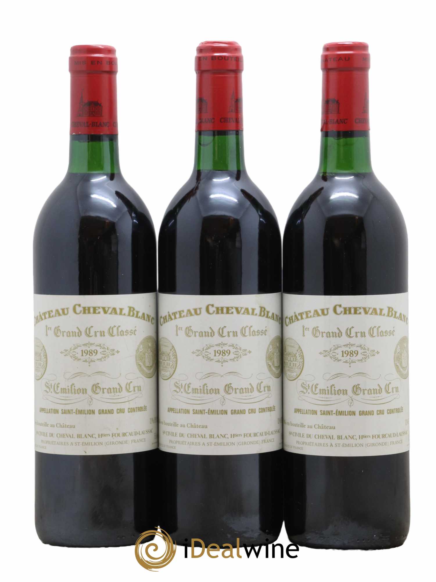 Château Cheval Blanc 1er Grand Cru Classé A 1989 - Lot de 3 bouteilles - 0