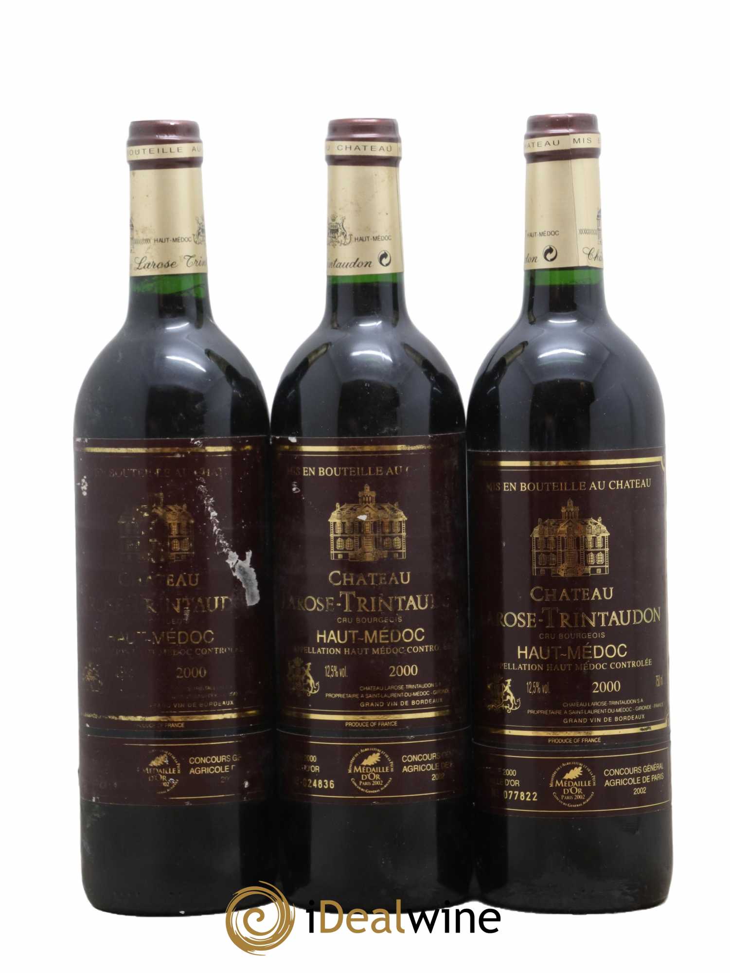 Château Larose Trintaudon Cru Bourgeois 2000 - Lot de 3 bouteilles - 0