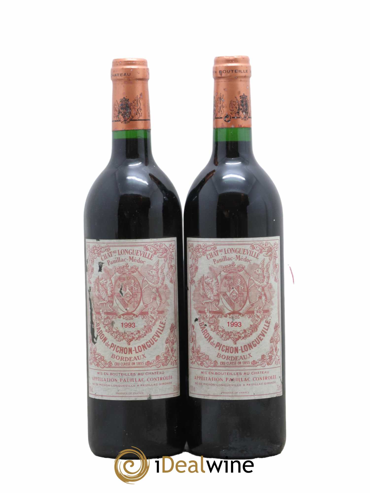 Pichon Longueville Baron 2ème Grand Cru Classé 1993 - Lot de 2 bouteilles - 0