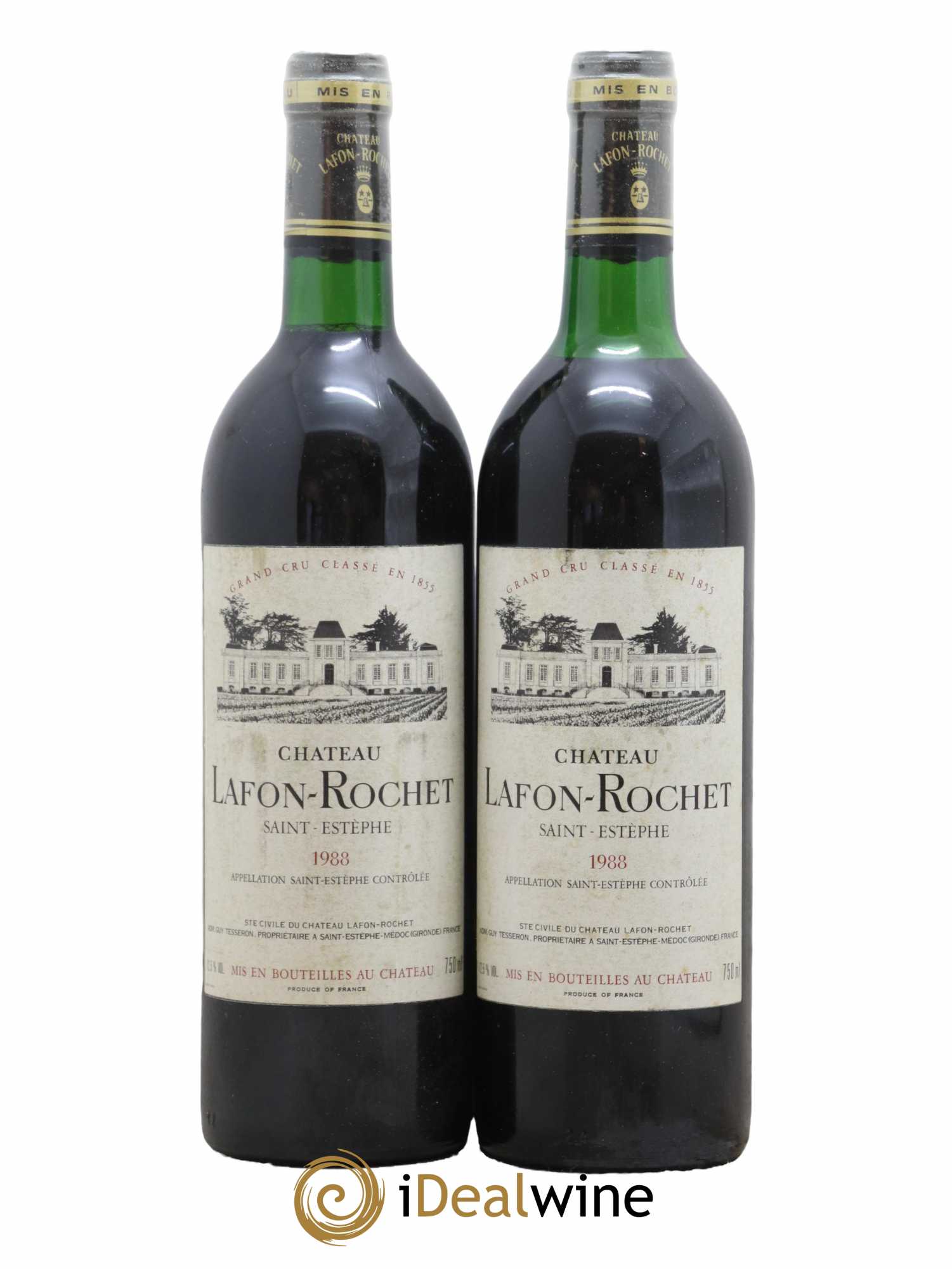 Château Lafon Rochet 4ème Grand Cru Classé 1989 - Lot de 2 bouteilles - 0