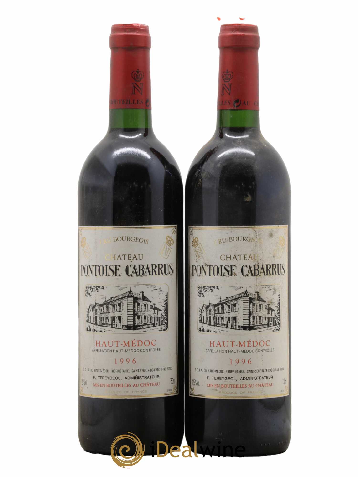 Château Pontoise Cabarrus Cru Bourgeois 1996 - Lot de 2 bouteilles - 0
