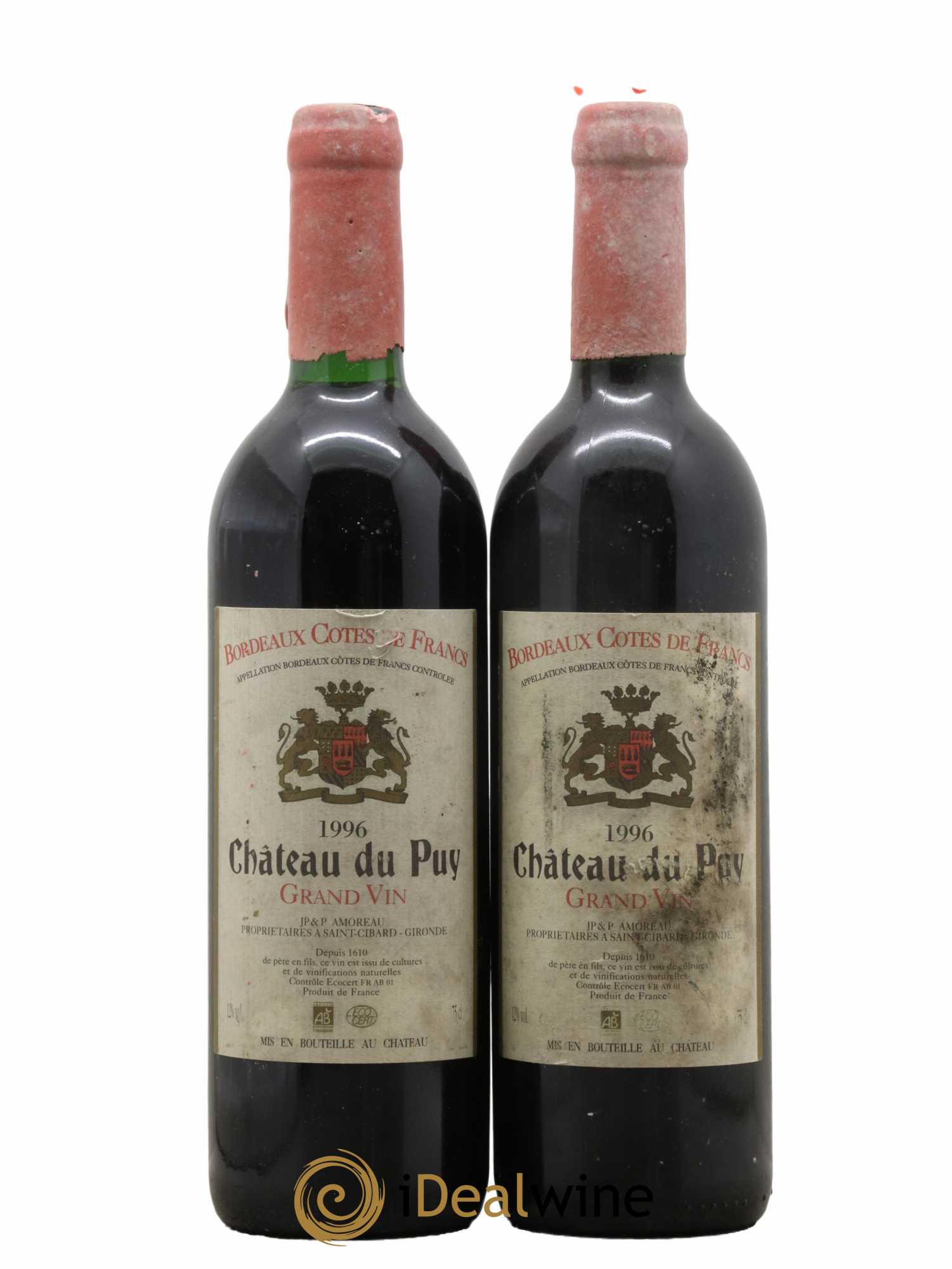 Château Le Puy 1996 - Lot de 2 bouteilles - 0