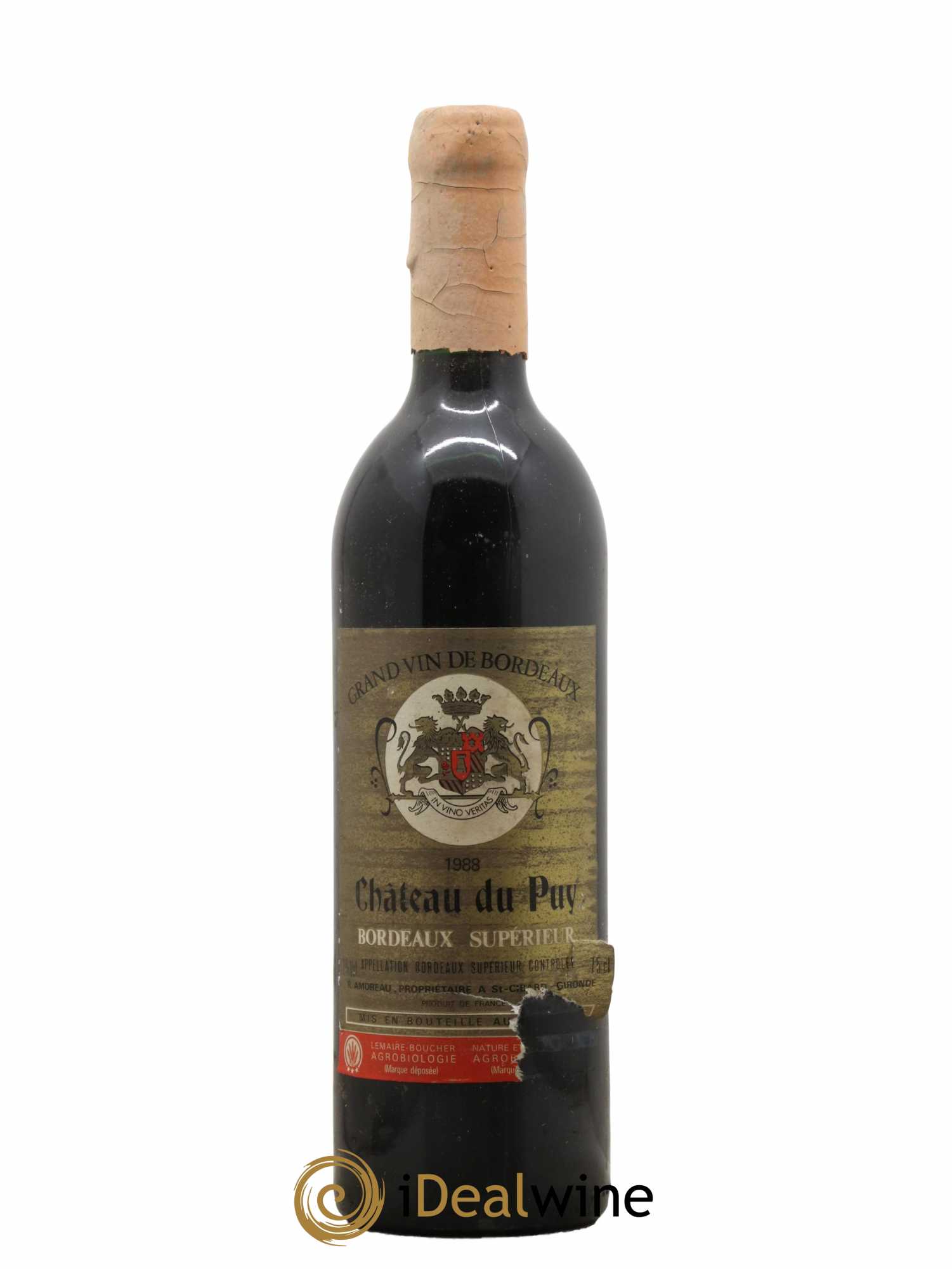 Bordeaux Supérieur Château Du Puy 1988 - Lot de 1 bouteille - 0