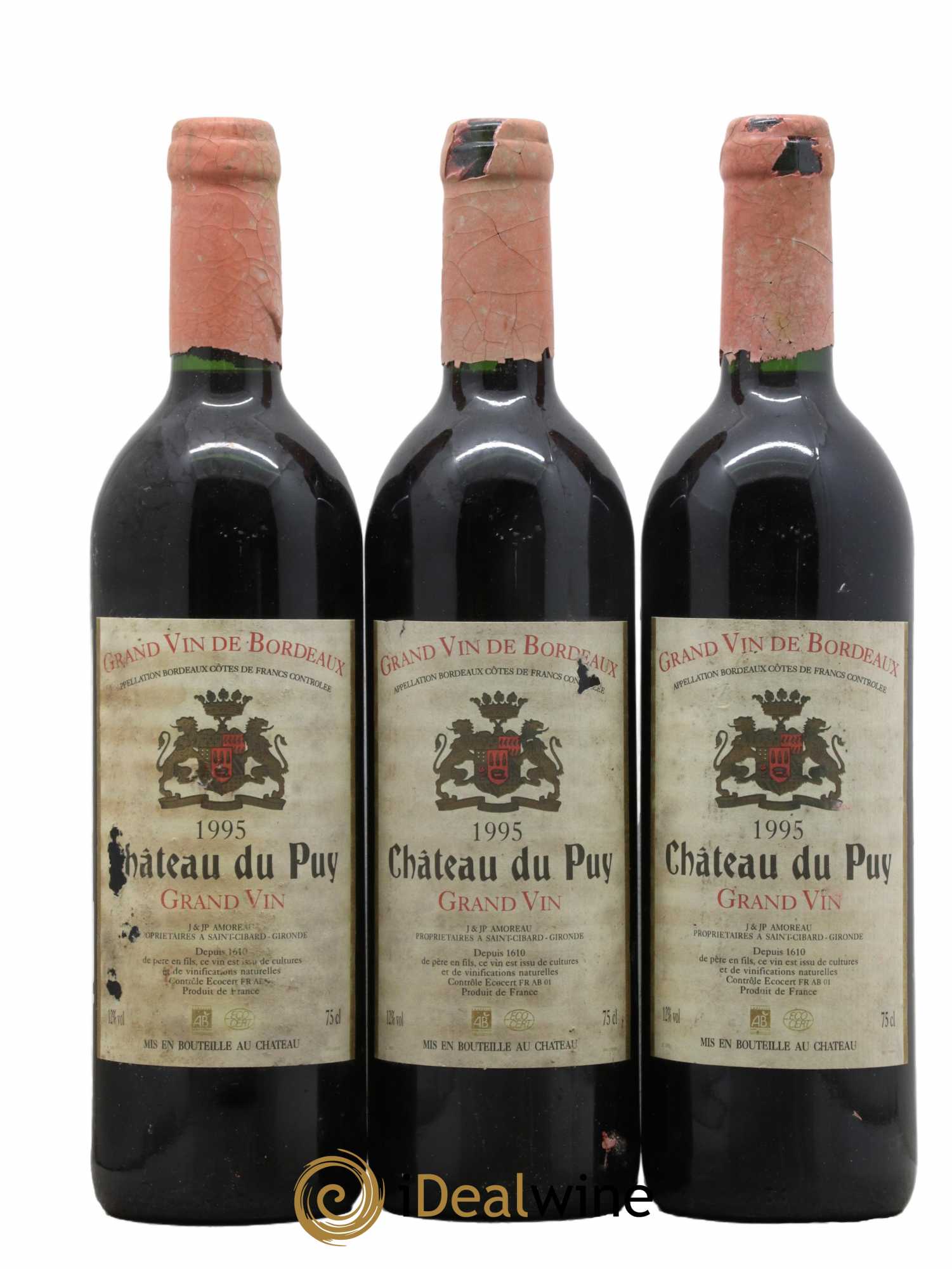 Château Le Puy 1995 - Lot de 3 bouteilles - 0