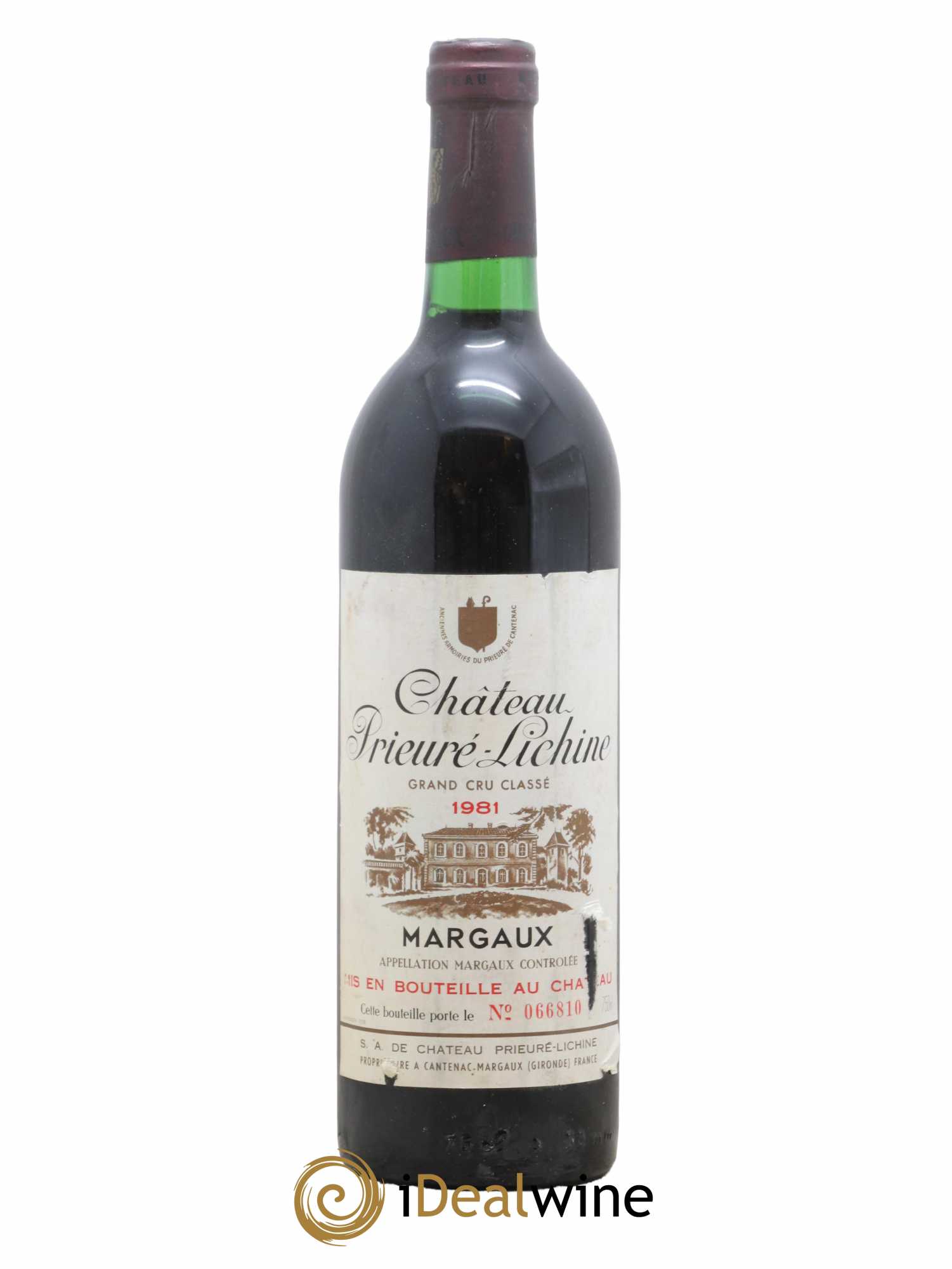 Château Prieuré Lichine 4ème Grand Cru Classé 1981 - Lot de 1 bouteille - 0