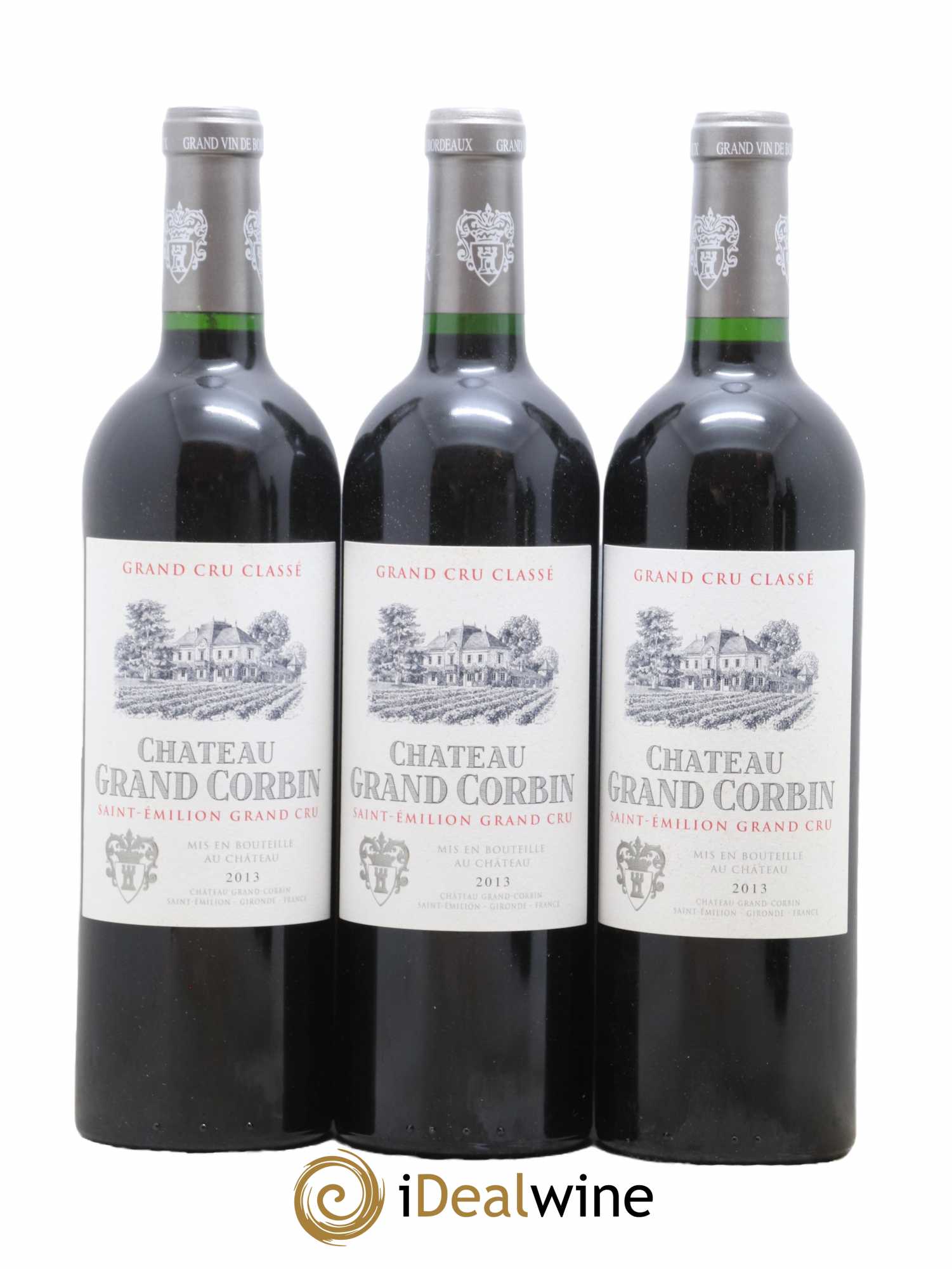 Château Grand Corbin Grand Cru Classé 2013 - Lot of 12 bottles - 1