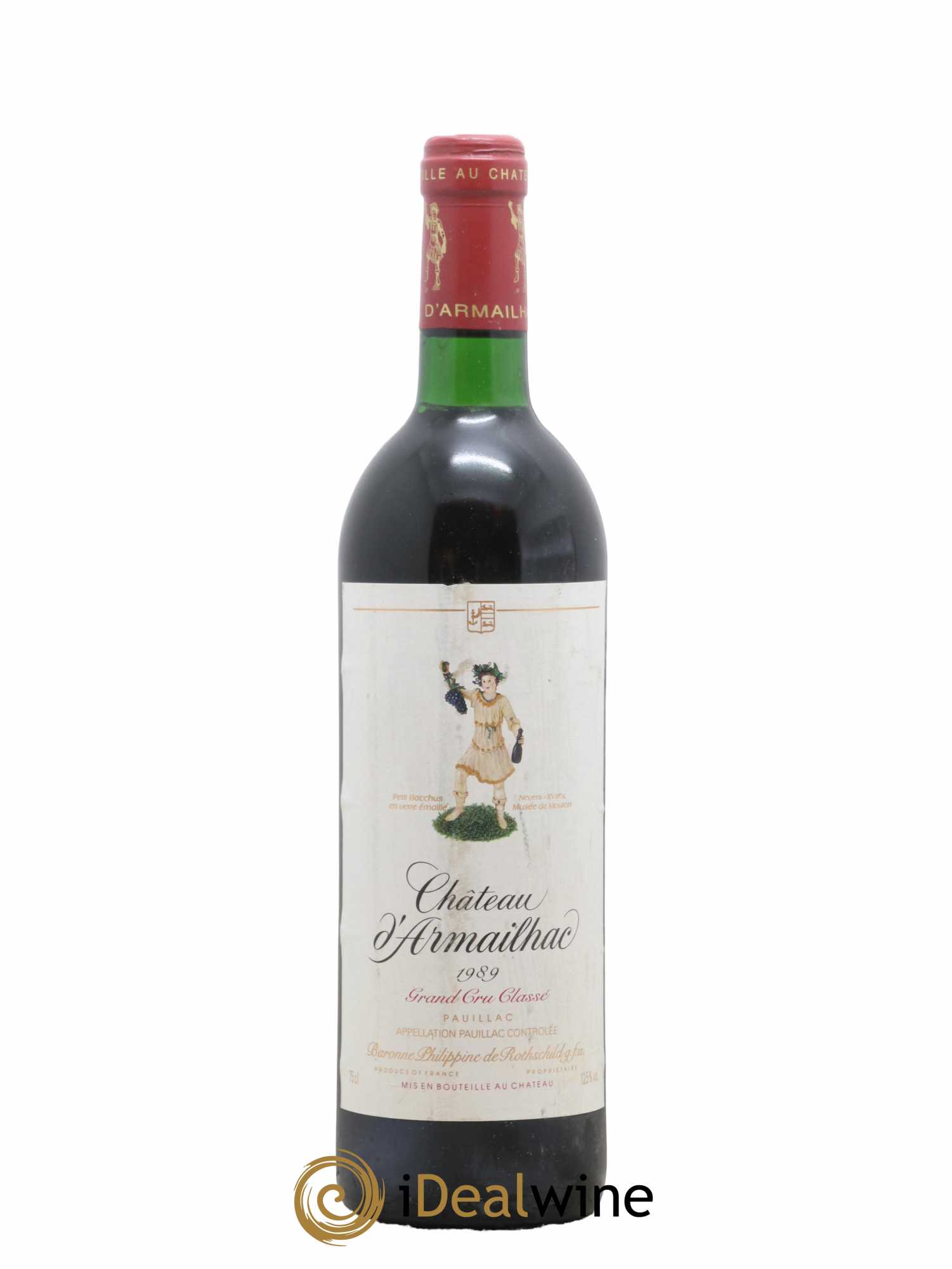 Château d' Armailhac - Mouton Baron(ne) Philippe 5ème Grand Cru Classé 1989 - Lot de 1 bouteille - 0