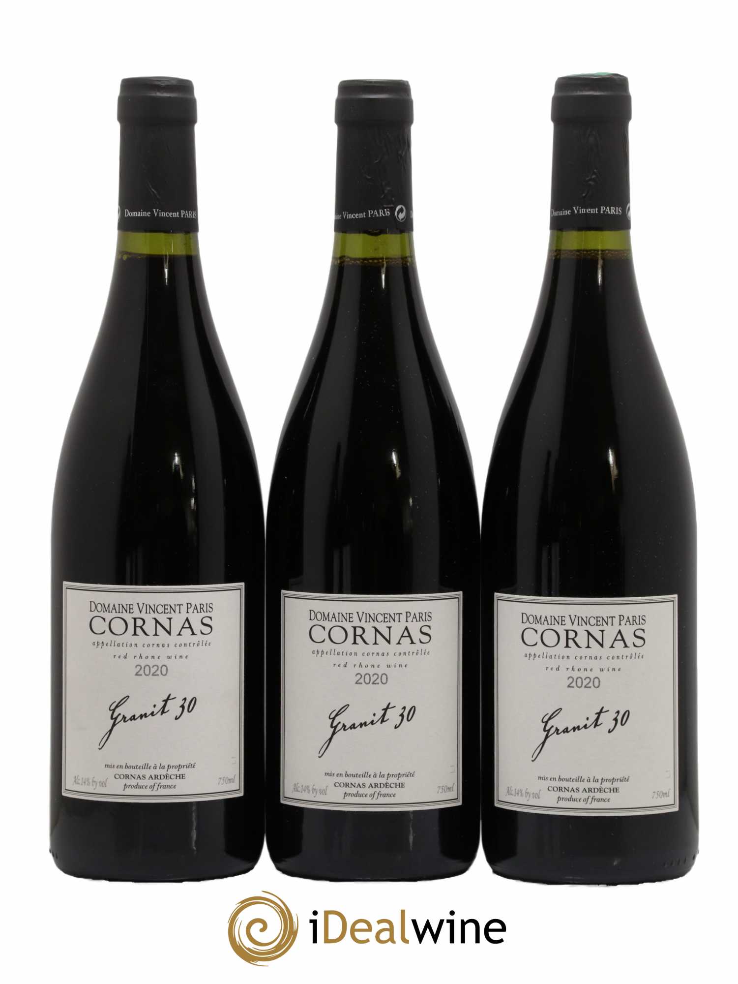 Cornas Granit 30 Vincent Paris 2020 - Lot de 3 bouteilles - 0
