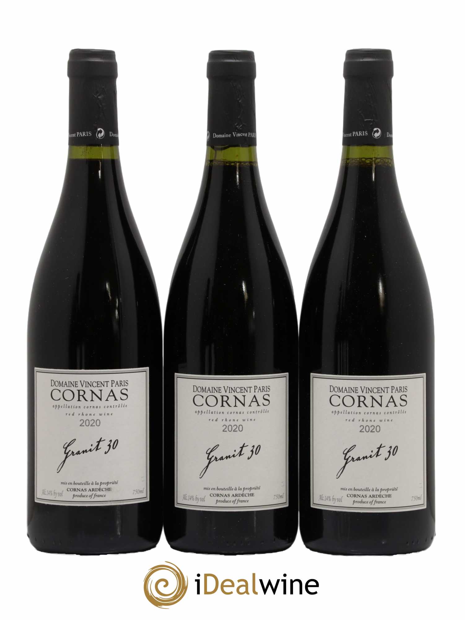 Cornas Granit 30 Vincent Paris 2020 - Lot de 3 bouteilles - 0