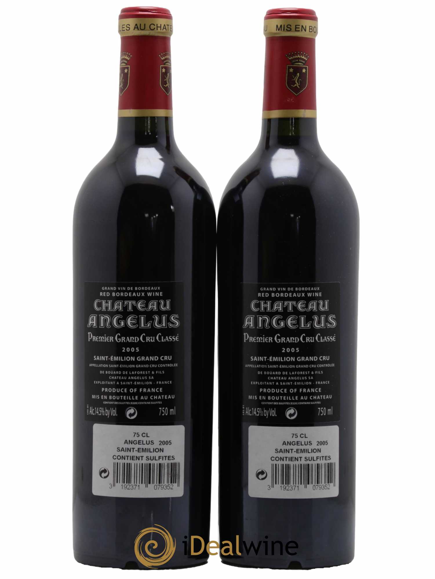 Château Angélus 1er Grand Cru Classé A 2005 - Lot de 2 bouteilles - 1