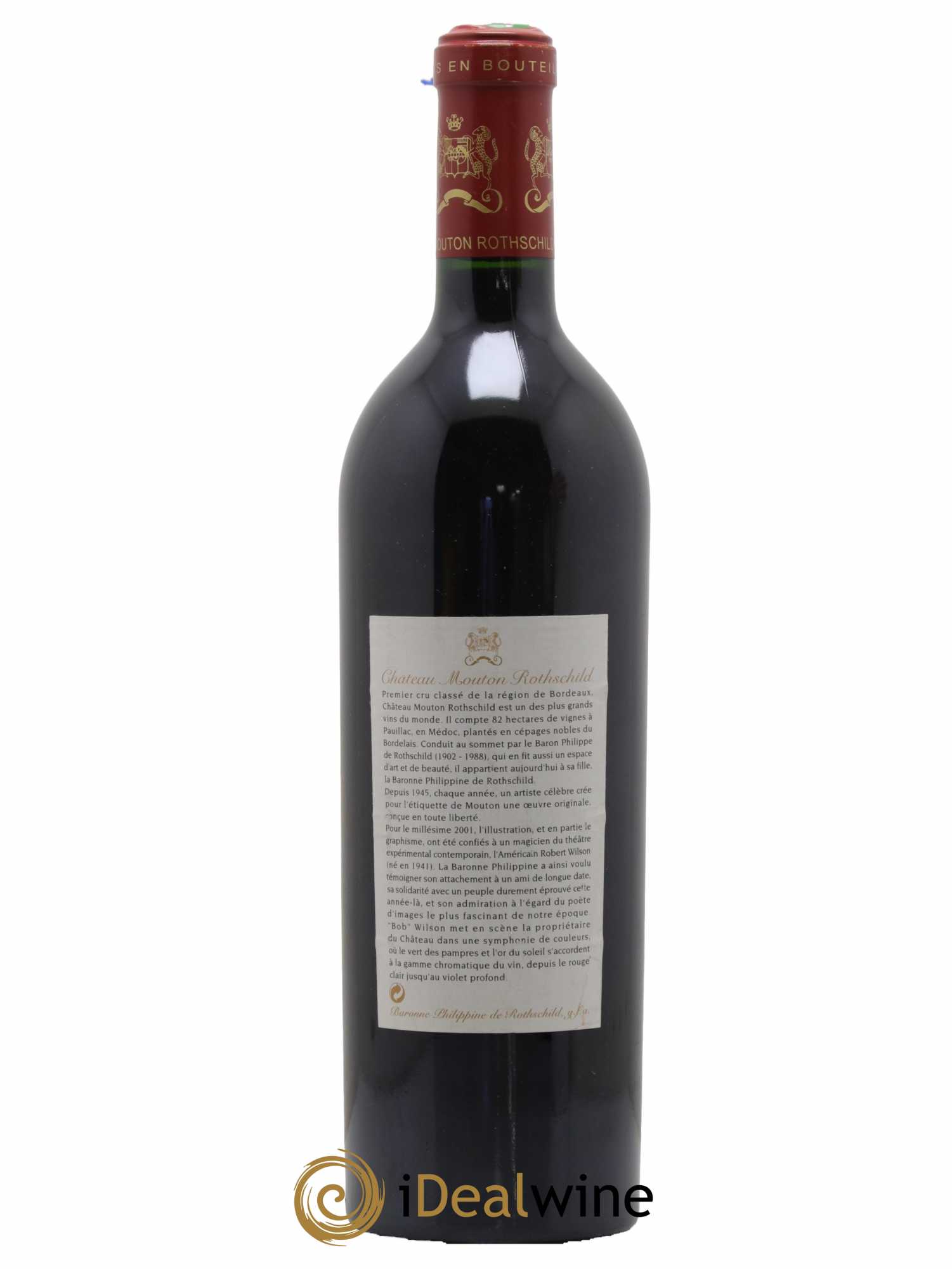 Château Mouton Rothschild 1er Grand Cru Classé 2001 - Lot de 1 bouteille - 1