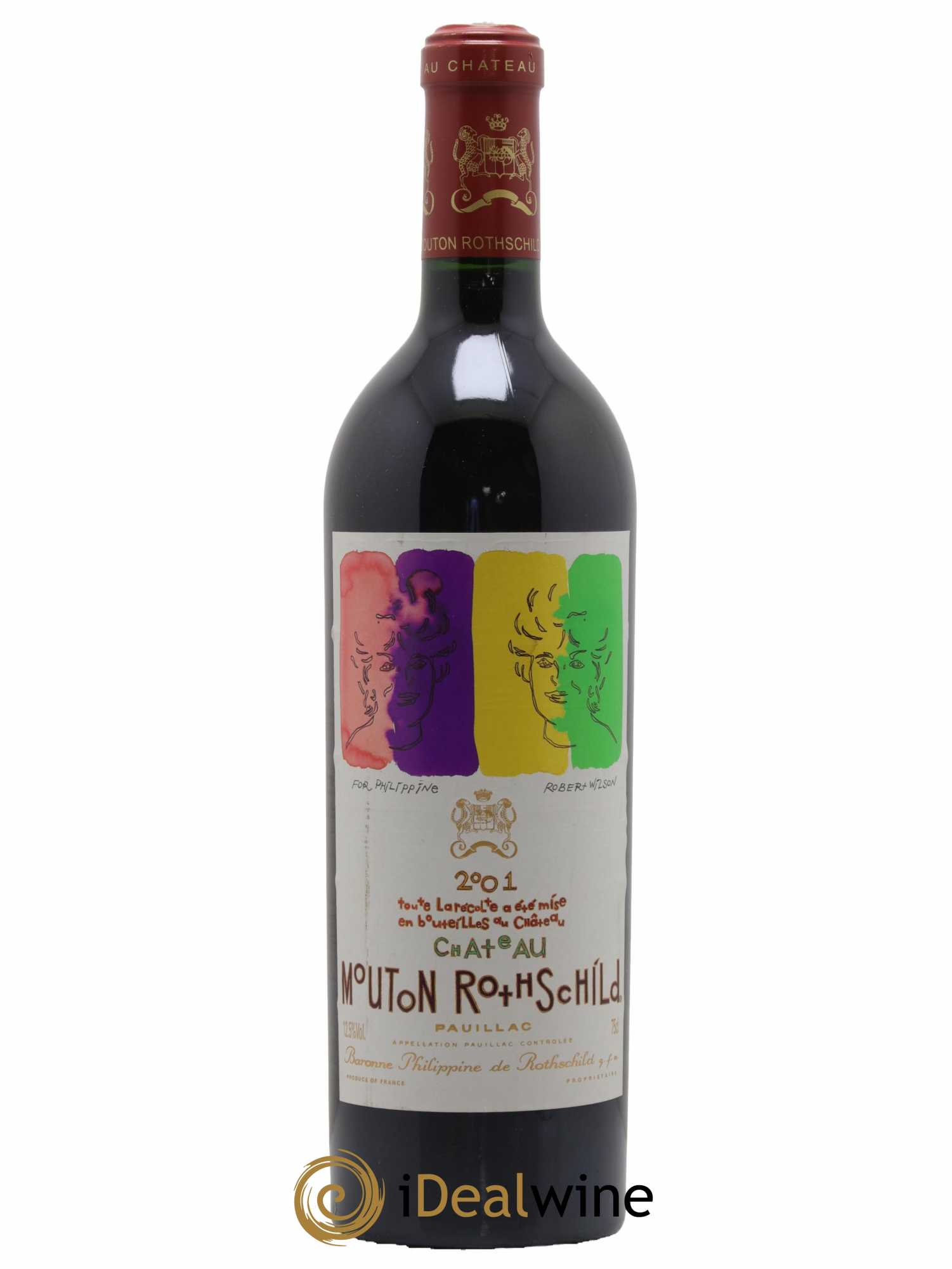 Château Mouton Rothschild 1er Grand Cru Classé 2001 - Lot de 1 bouteille - 0