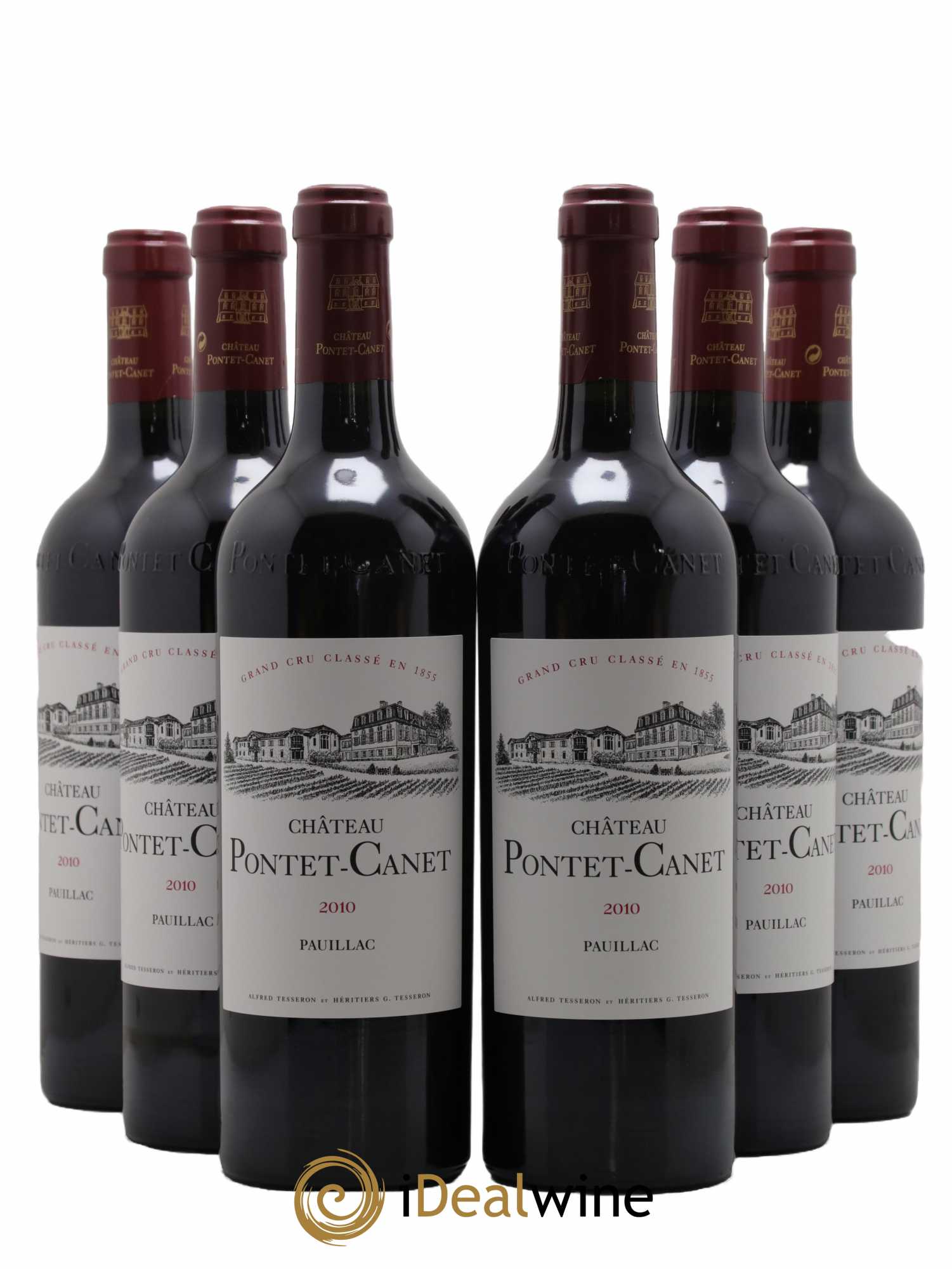 Château Pontet Canet 5ème Grand Cru Classé 2010 - Lot de 6 bouteilles - 0