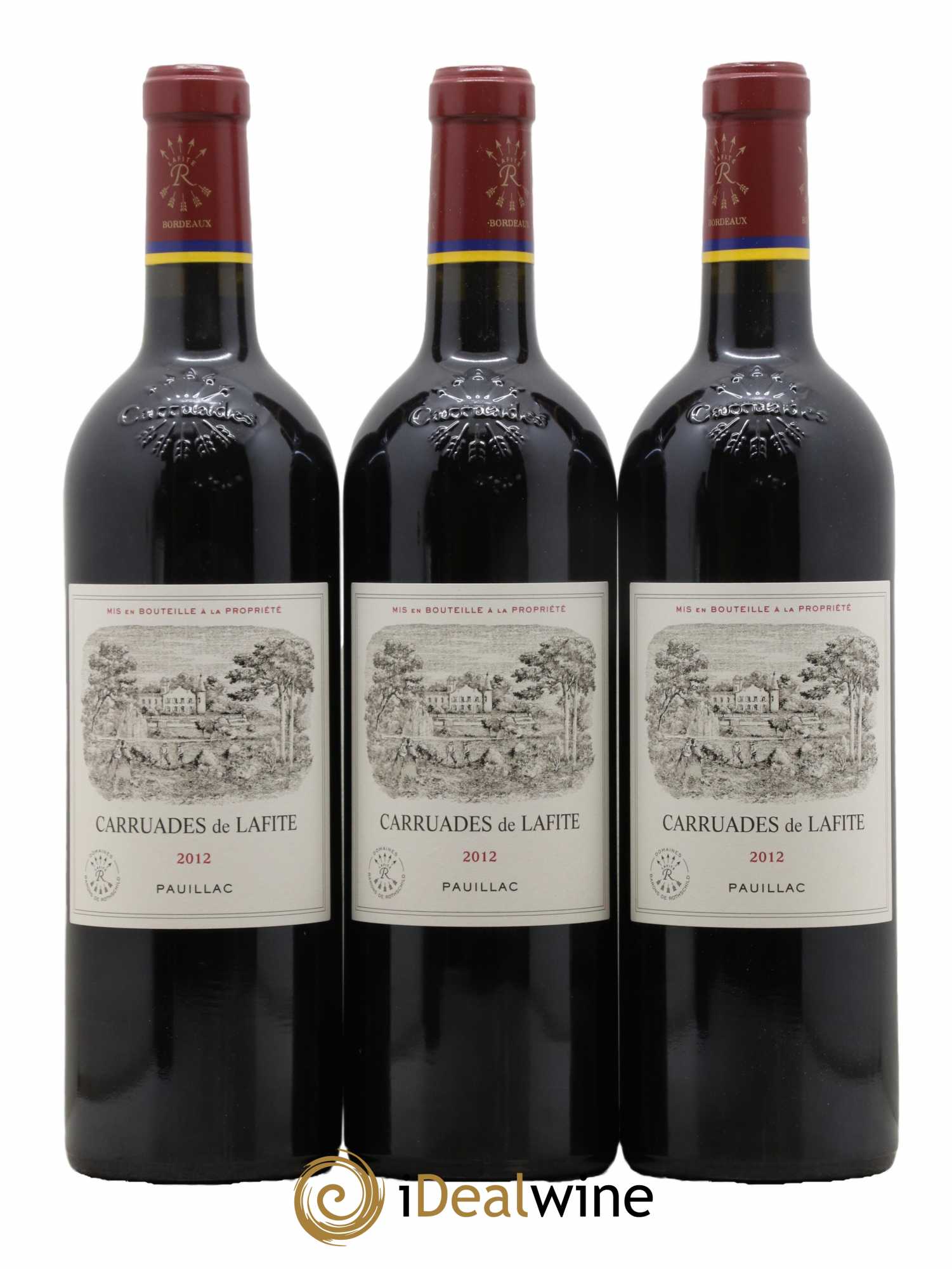 Carruades de Lafite Rothschild Second Vin 2012 - Lot de 3 bouteilles - 0