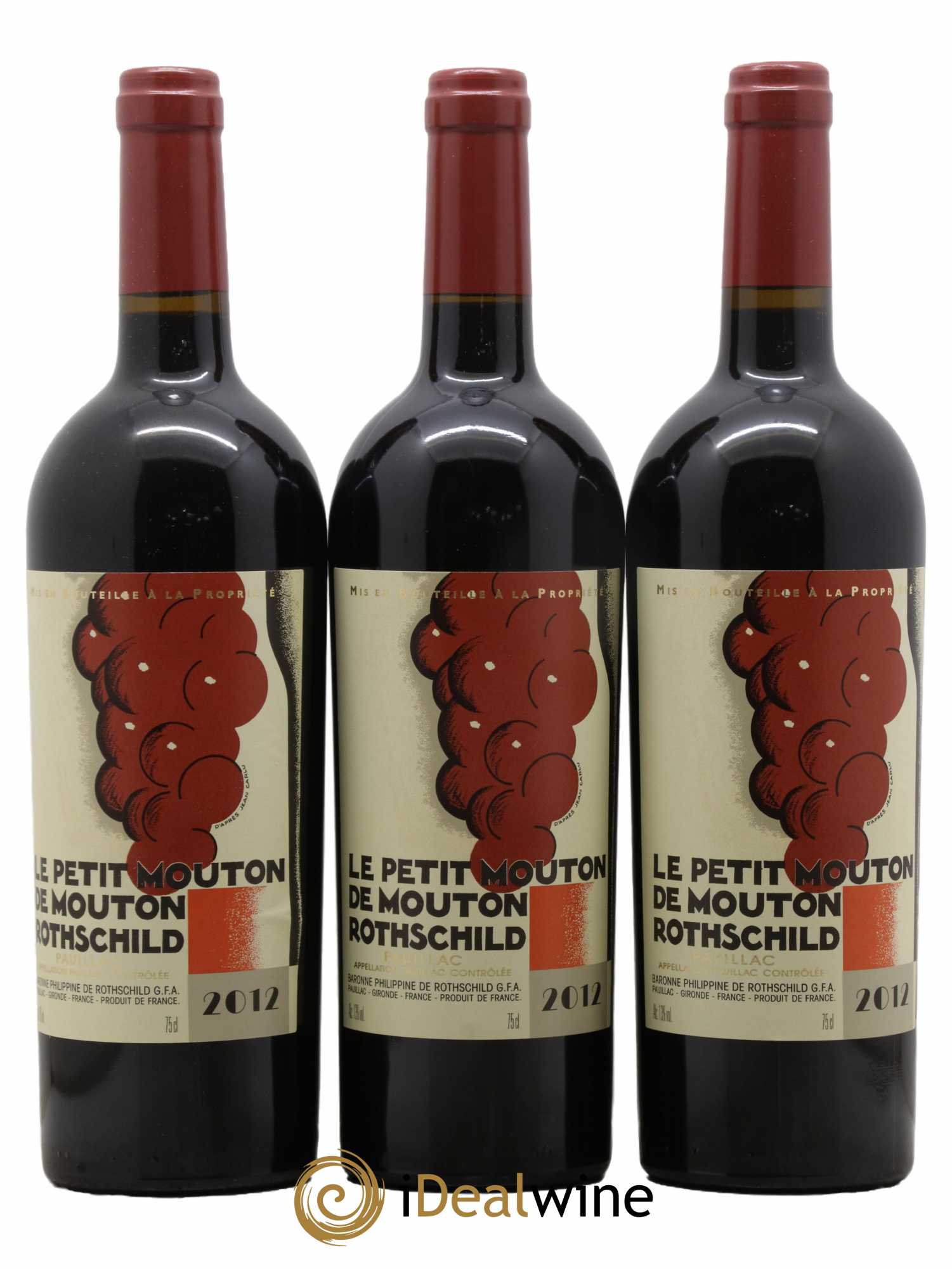Petit Mouton Second Vin 2012 - Lot de 3 bouteilles - 0